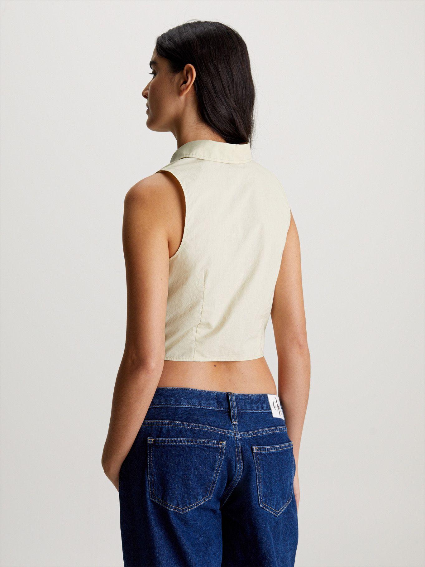 Blusa Woven Label Verde Calvin Klein-2
