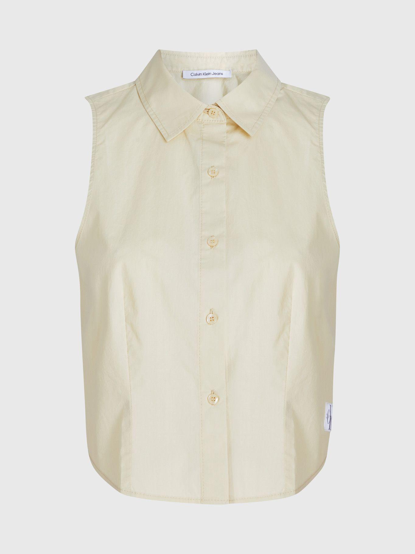 Blusa Woven Label Verde Calvin Klein-4