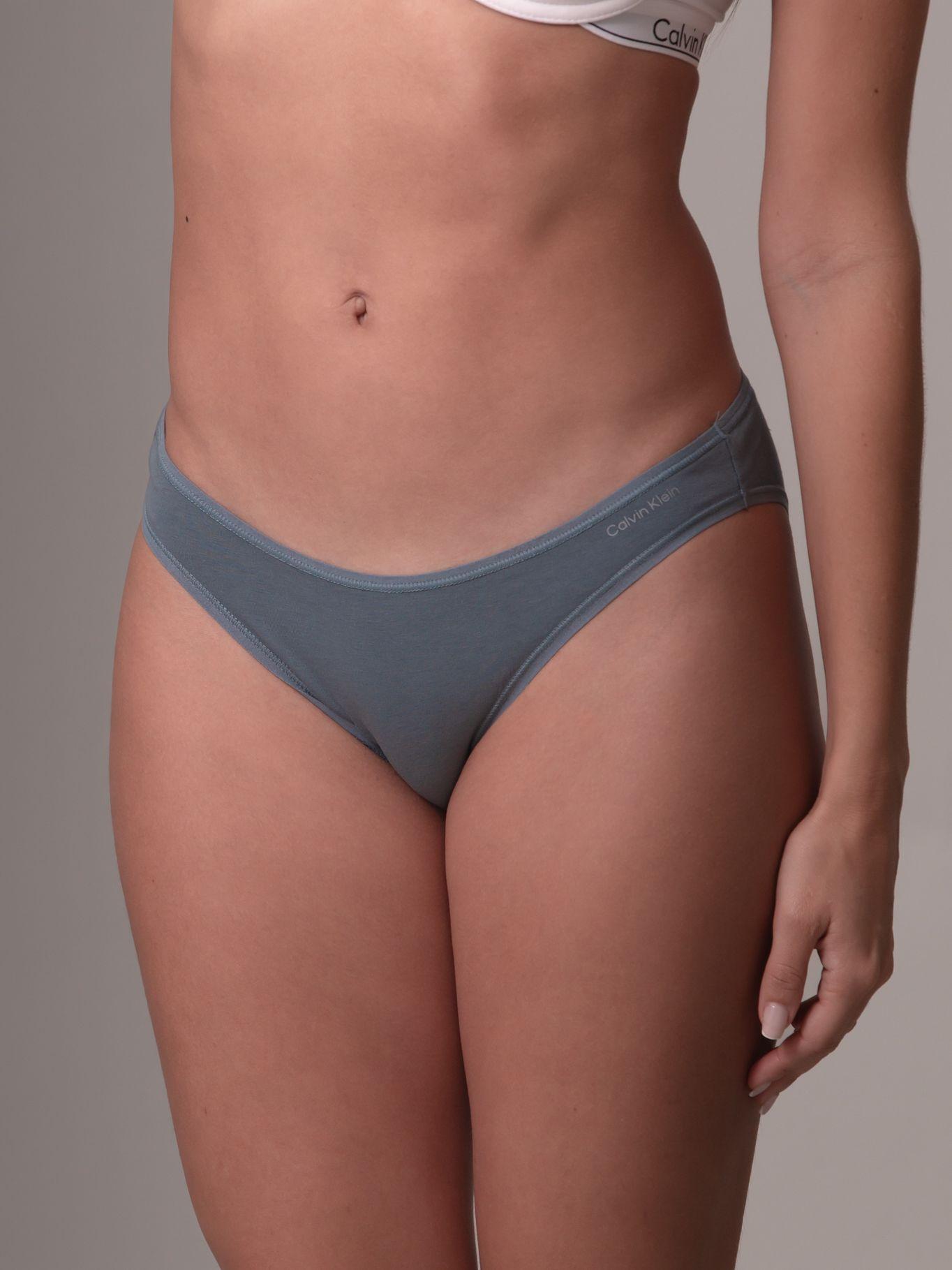 Calzón Bikini Ideal Cotton 030 Gris Calvin Klein-0