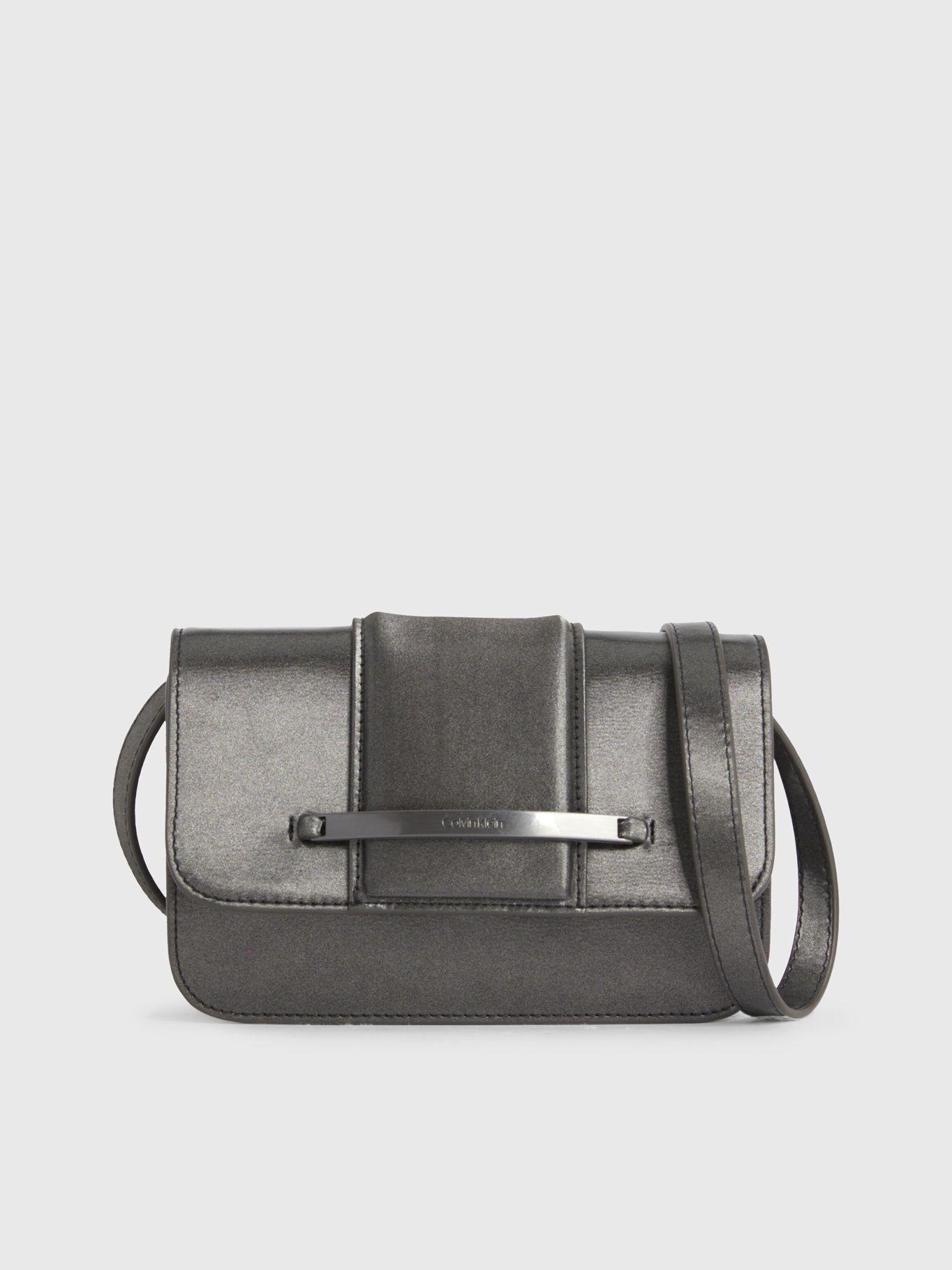 Cartera Xbody Bar Gunmetal Plateado-0