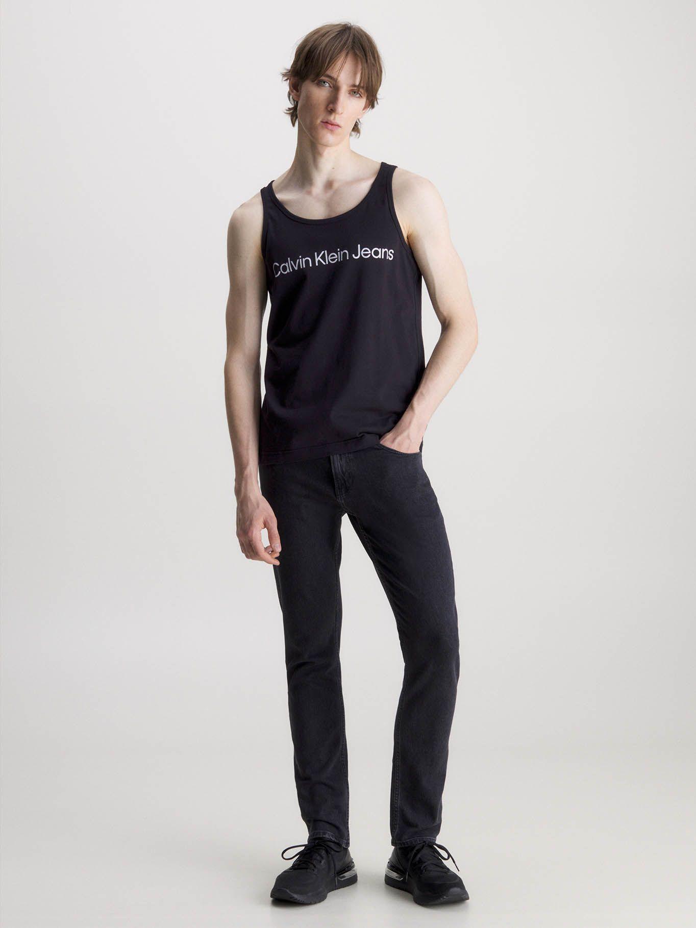 Camiseta de tirantes con logo Negro Calvin Klein-1