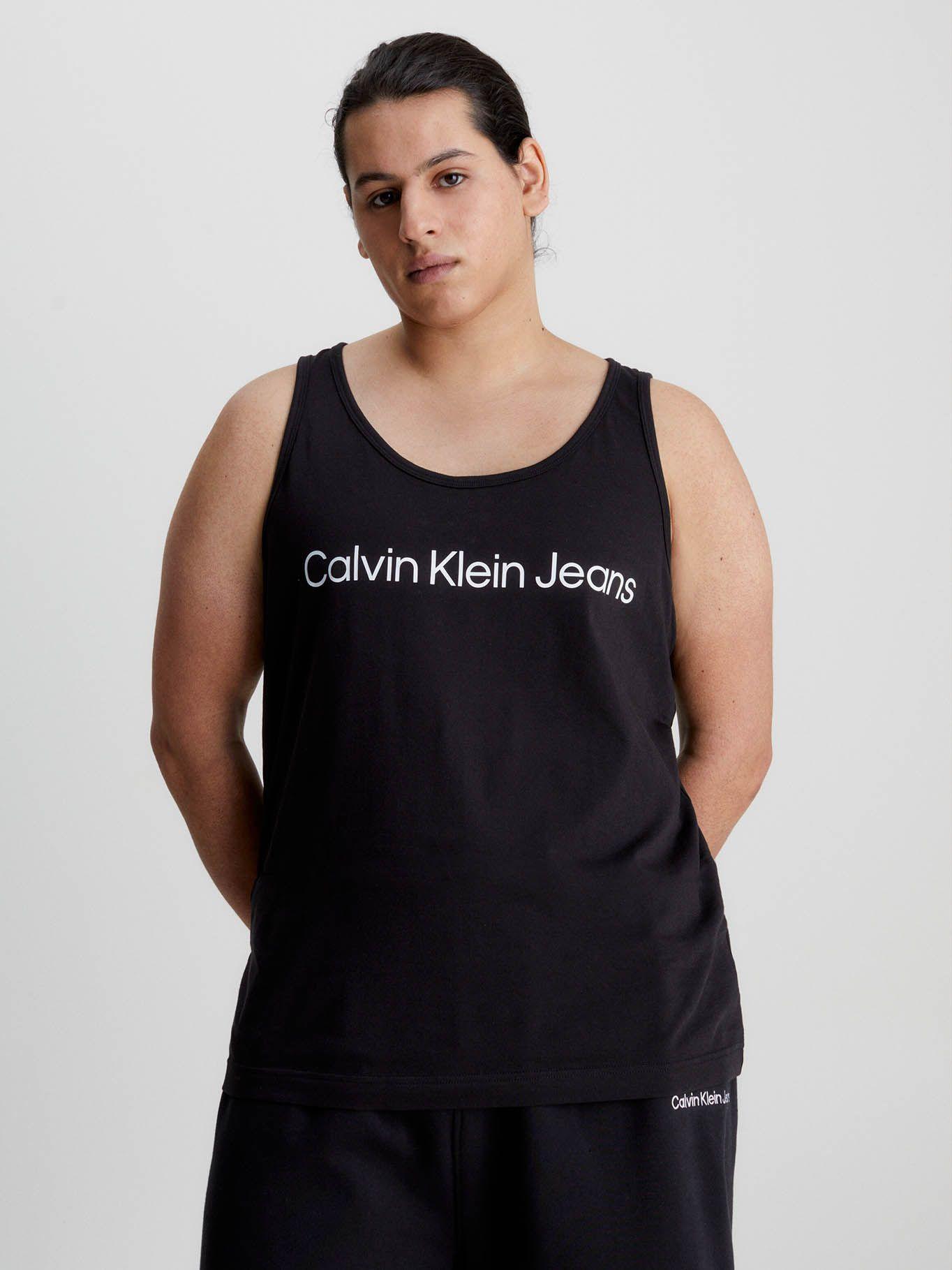 Camiseta de tirantes con logo Negro Calvin Klein-4