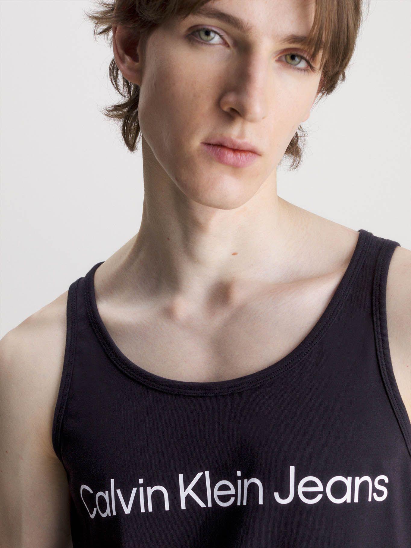 Camiseta de tirantes con logo Negro Calvin Klein-3