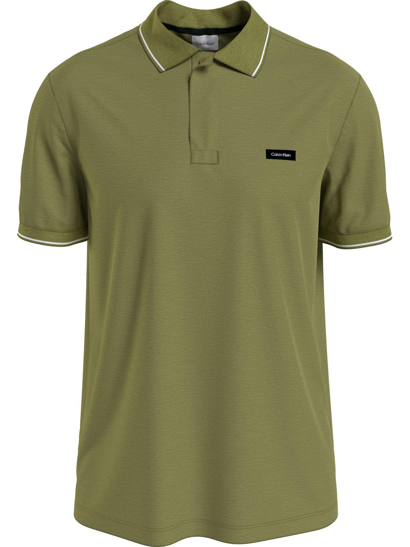 Polo Stretch Pique  Verde Calvin Klein-0