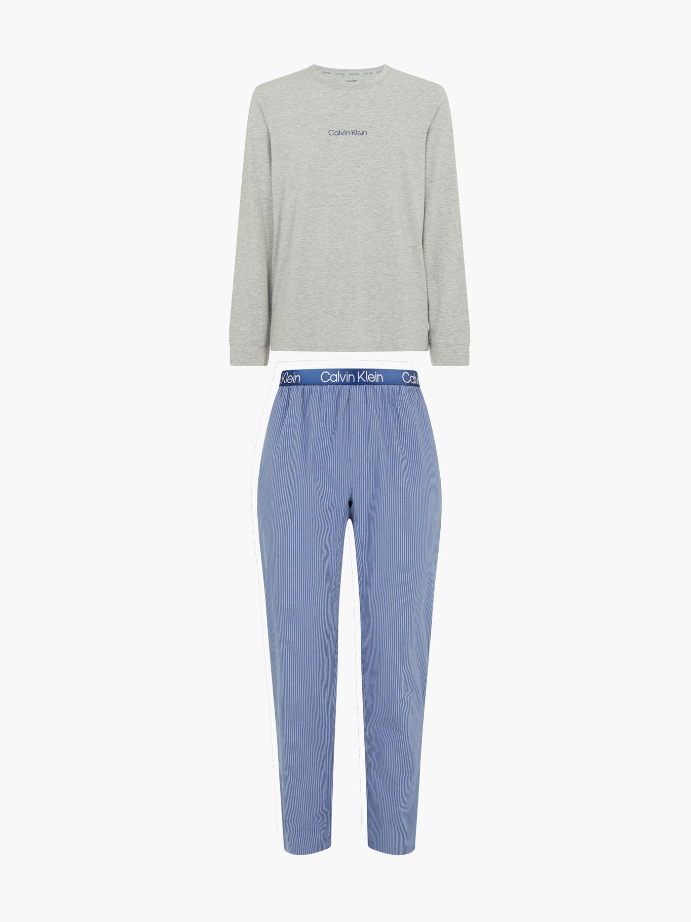 Set Pijama Ls Structure Gris Calvin Klein-3