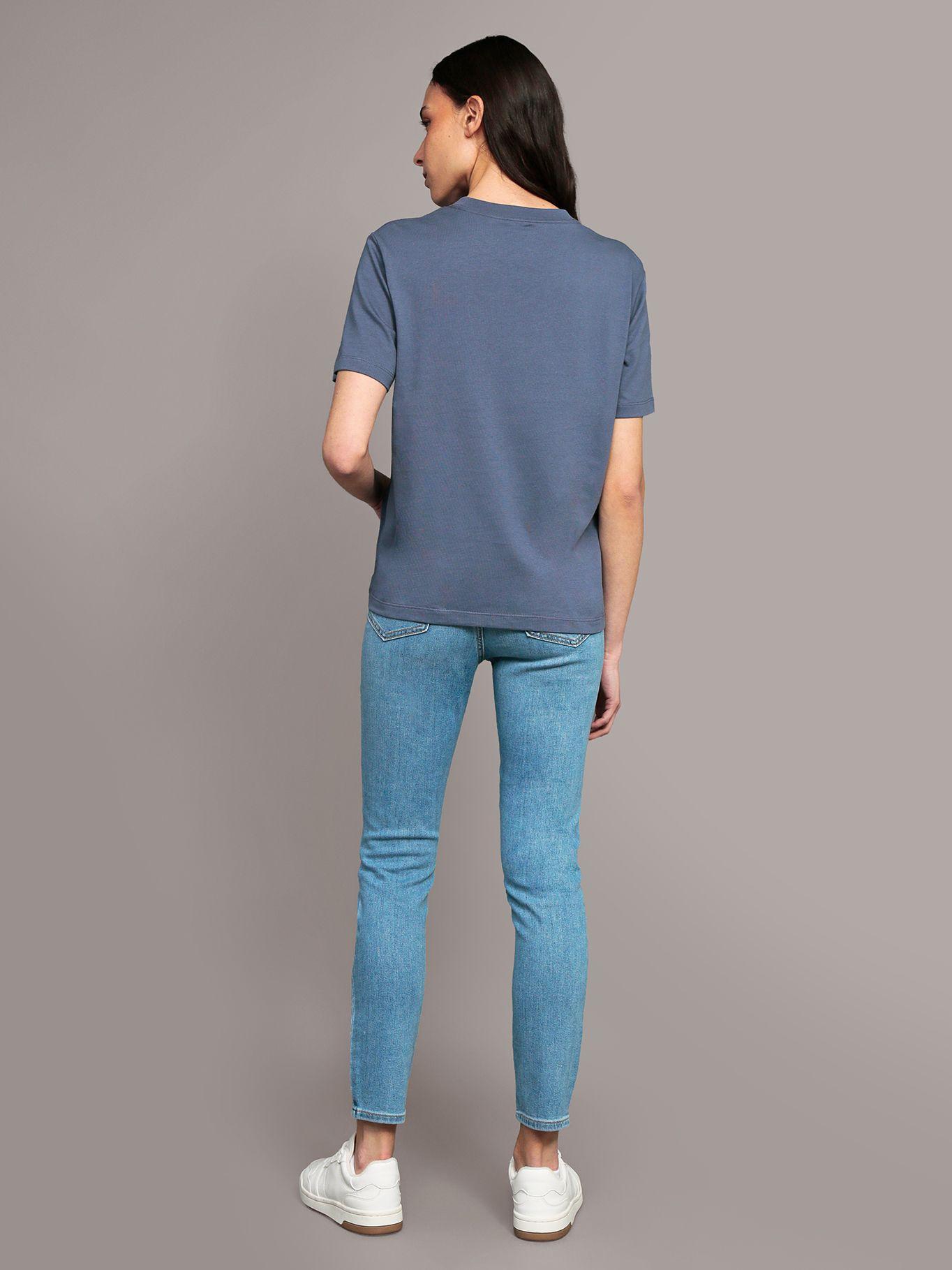 Polera Clásica Monograma Estampado- Azul Calvin Klein-2