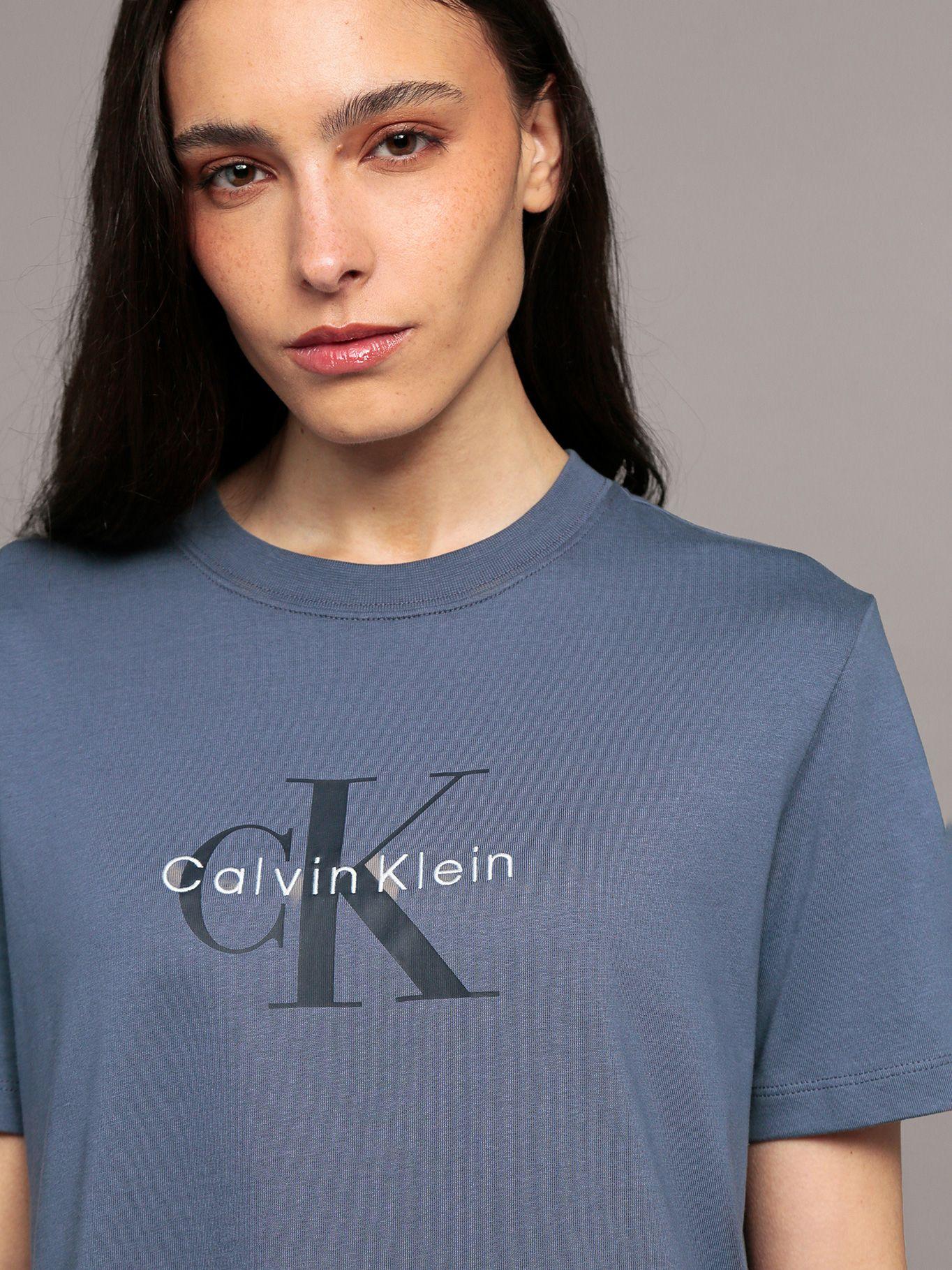 Polera Clásica Monograma Estampado- Azul Calvin Klein-4