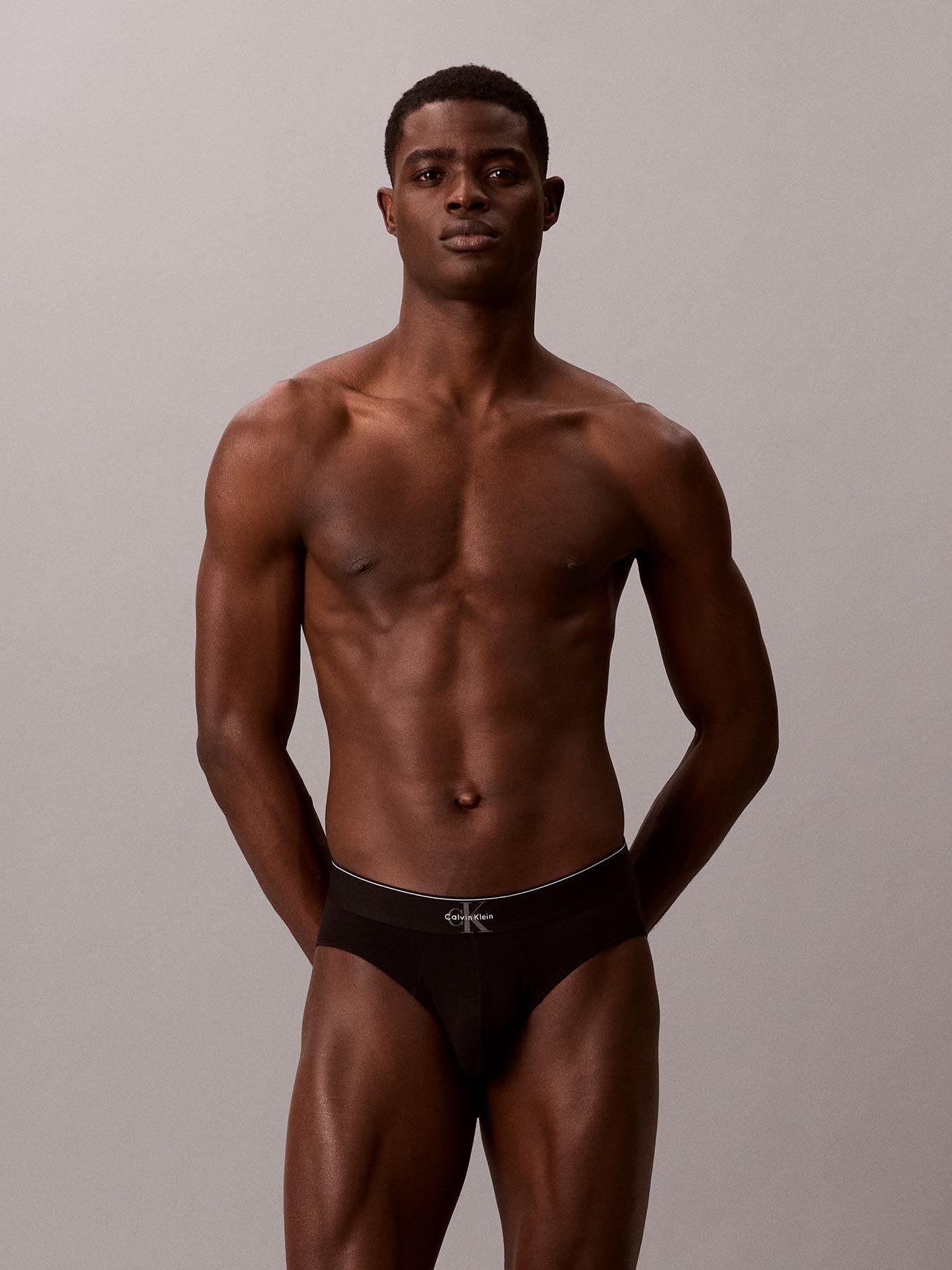 Pack 3 Slip Graphic Monogram Stretch Negro Calvin Klein-1