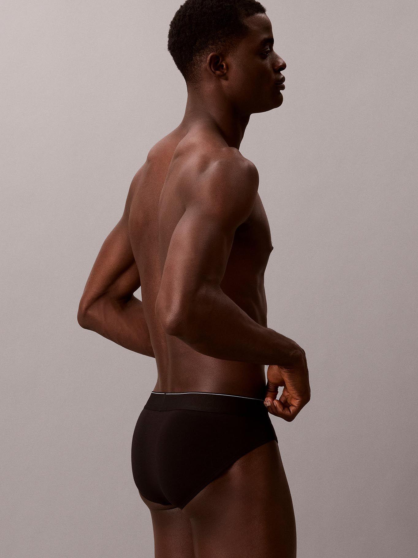 Pack 3 Slip Graphic Monogram Stretch Negro Calvin Klein-3