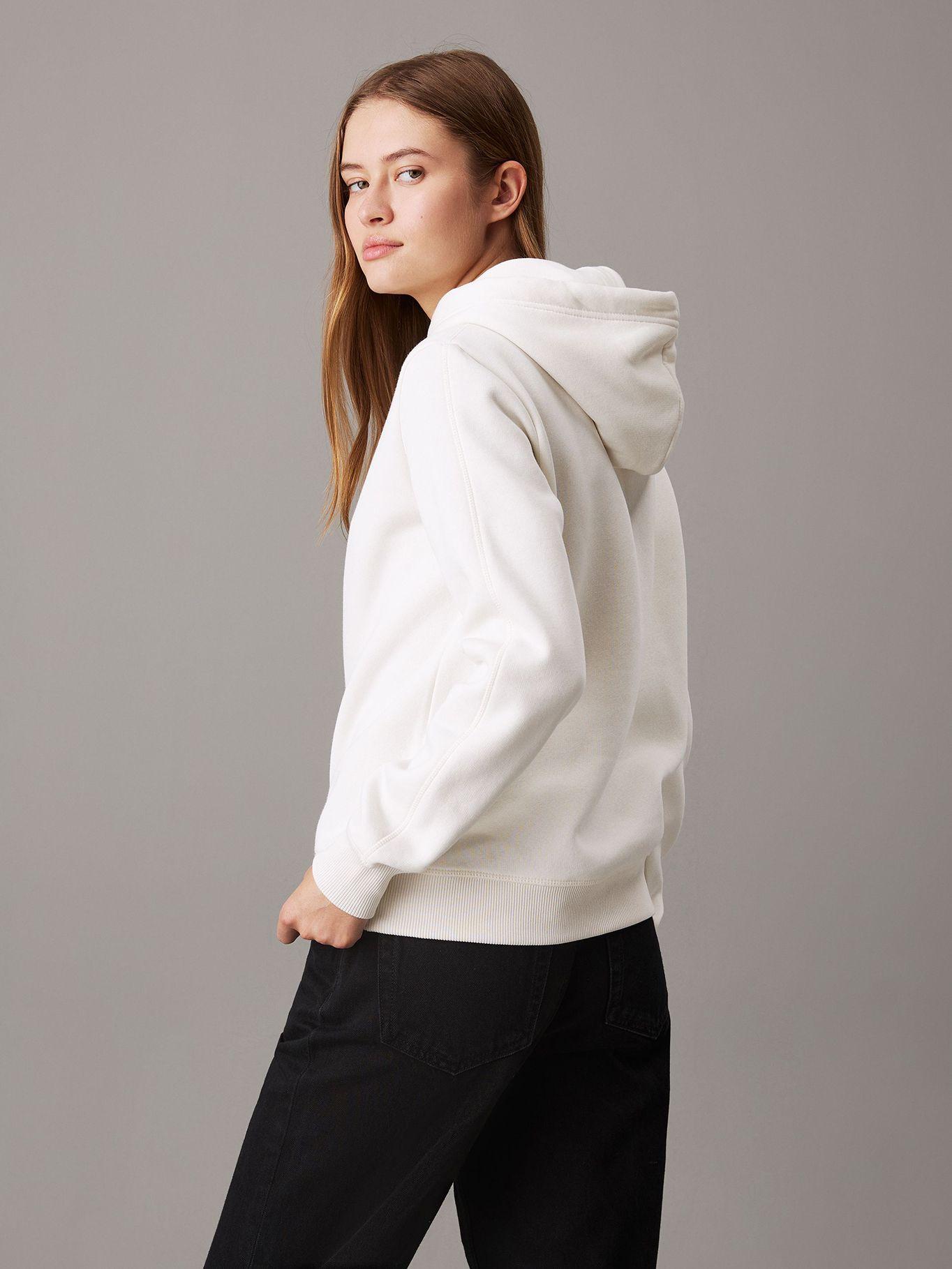 Polerón con Gorro Monologo YBI Blanco Calvin Klein-2
