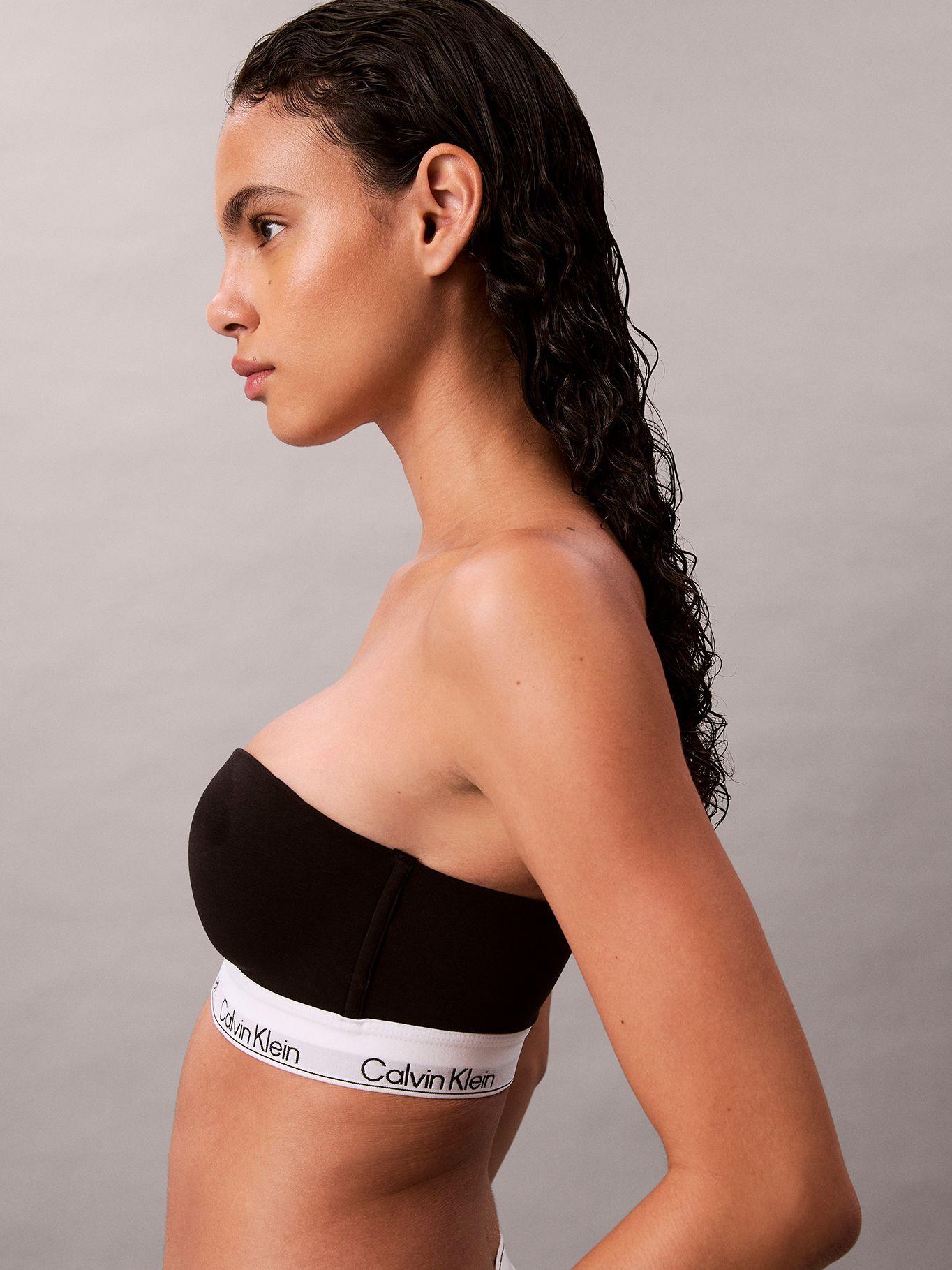 Bralette Sin Tirante Ic Cotton Modal Negro Calvin Klein-3
