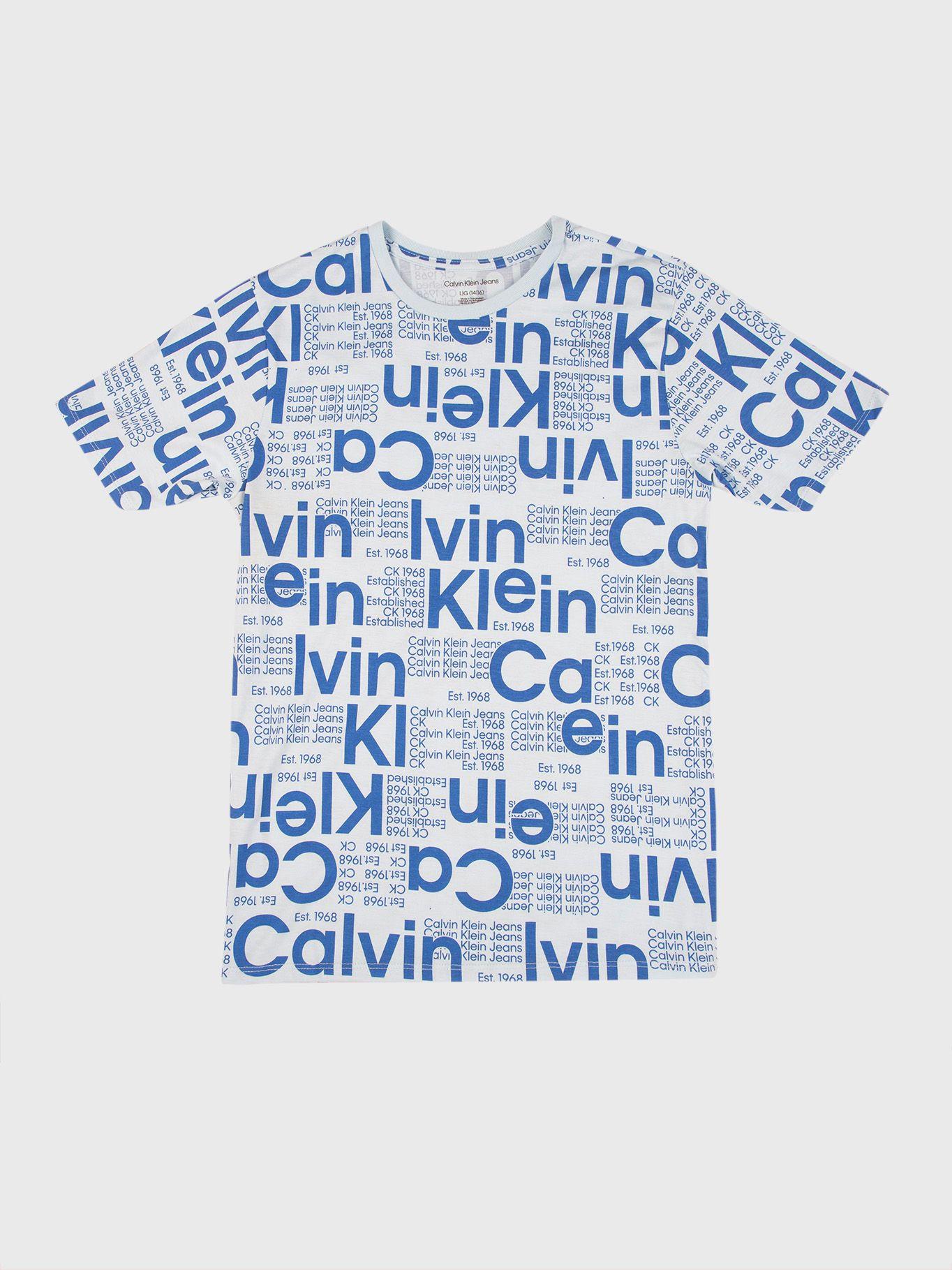 Polera Niño Run On Azul Calvin Klein-0