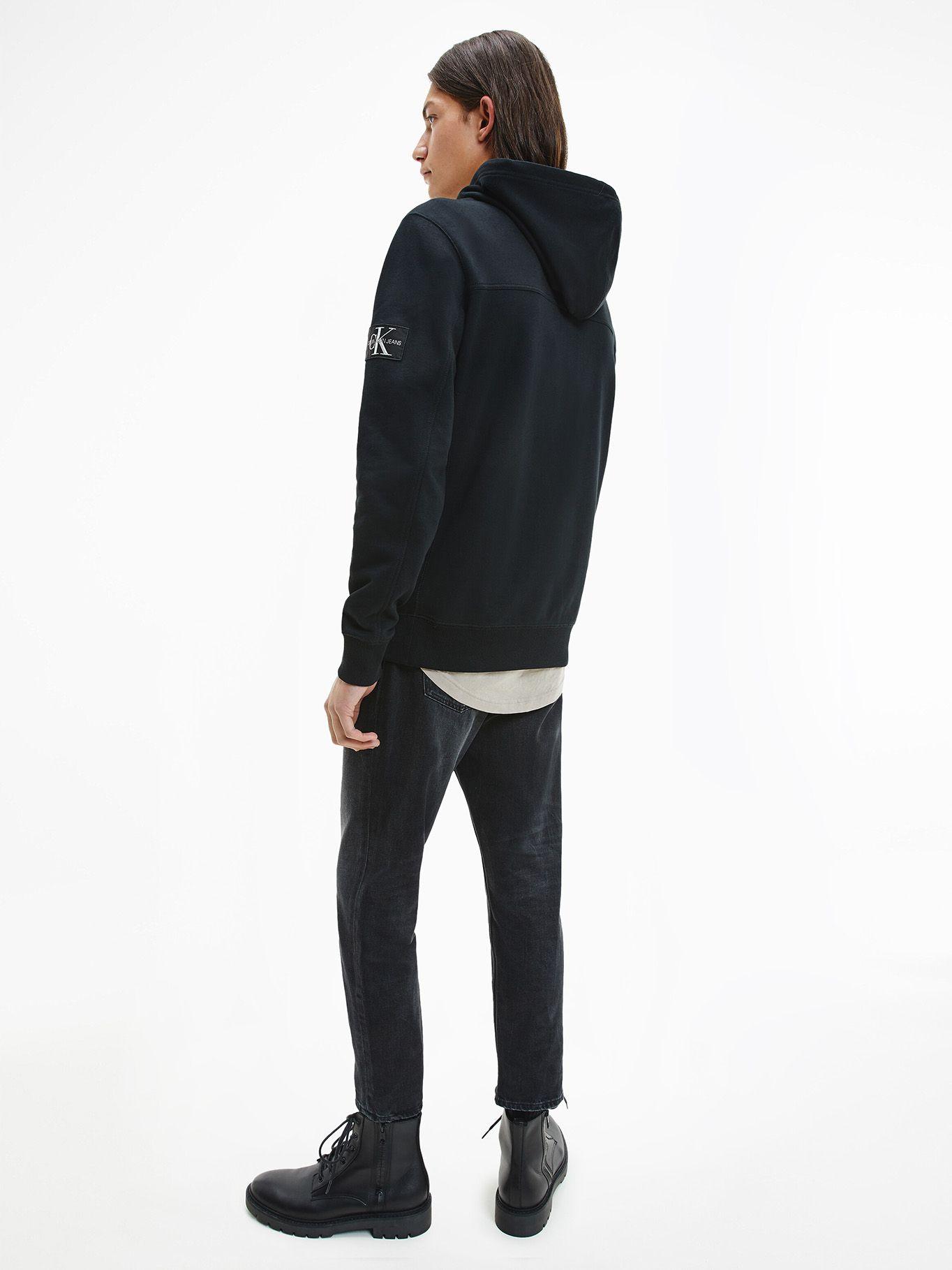 Hoodie Monogram Sleeve Negro BAE Calvin Klein-2