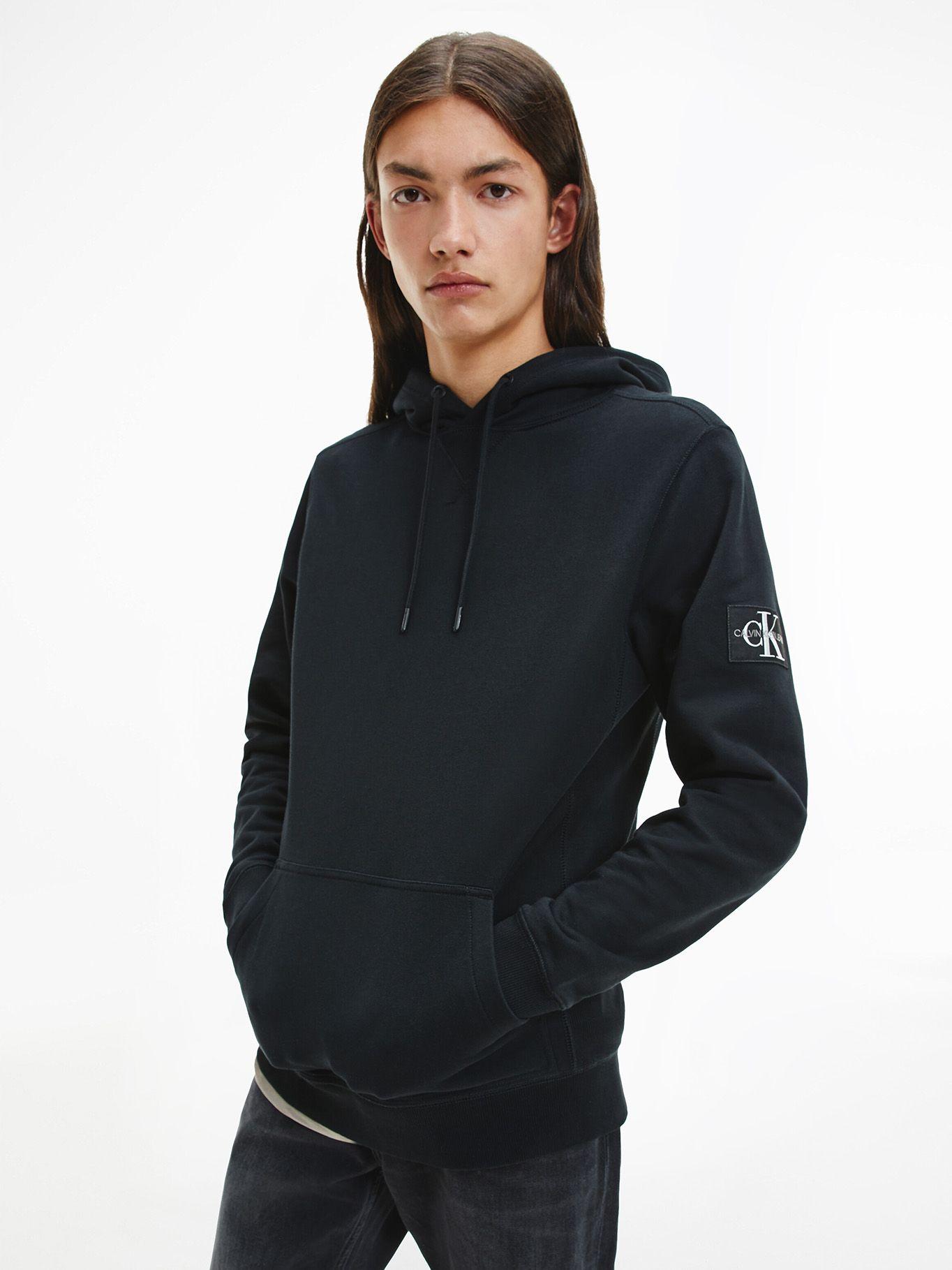 Hoodie Monogram Sleeve Negro BAE Calvin Klein-0
