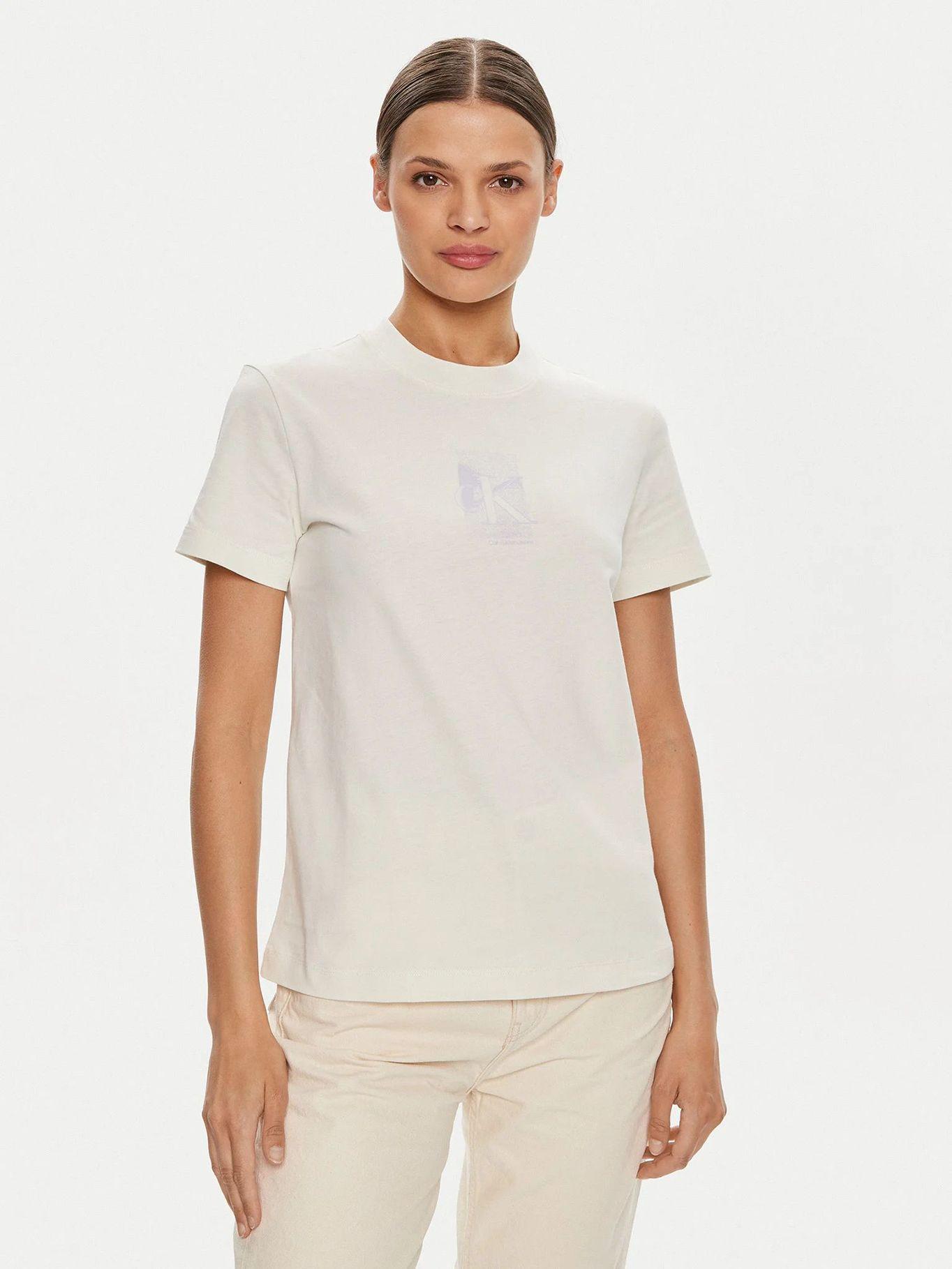 Polera Diffused Ck Regular Blanco Calvin Klein-0