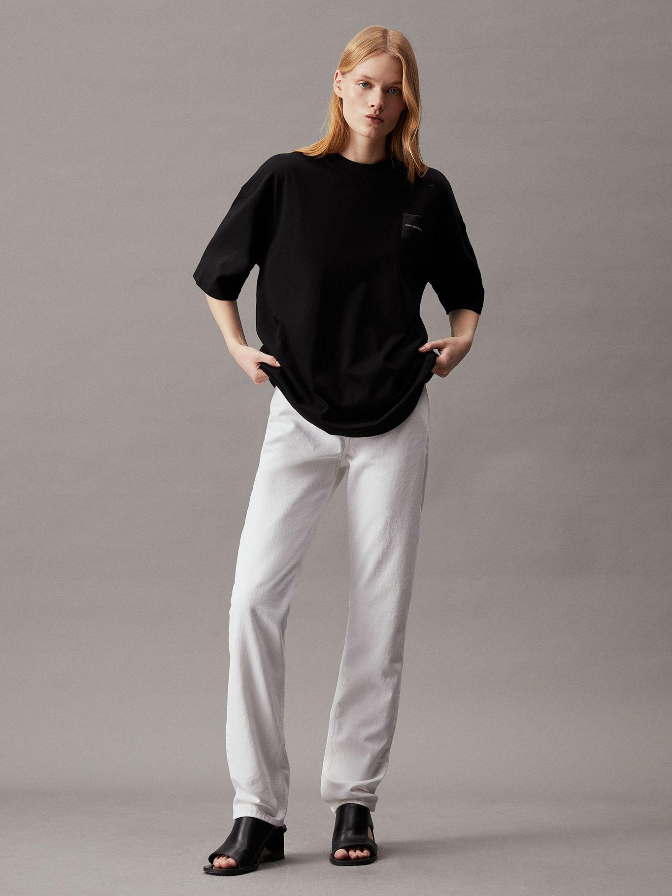 Polera Warp Logo Boyfriend Negro Calvin Klein-1