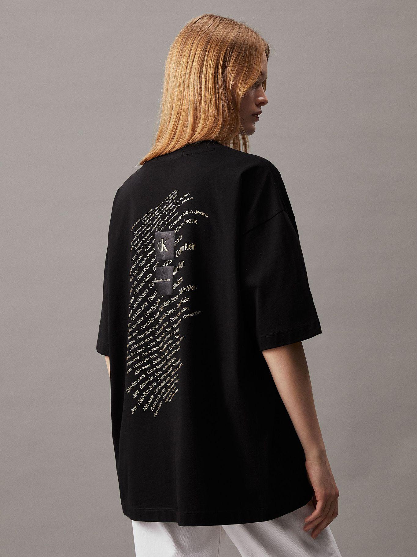 Polera Warp Logo Boyfriend Negro Calvin Klein-2