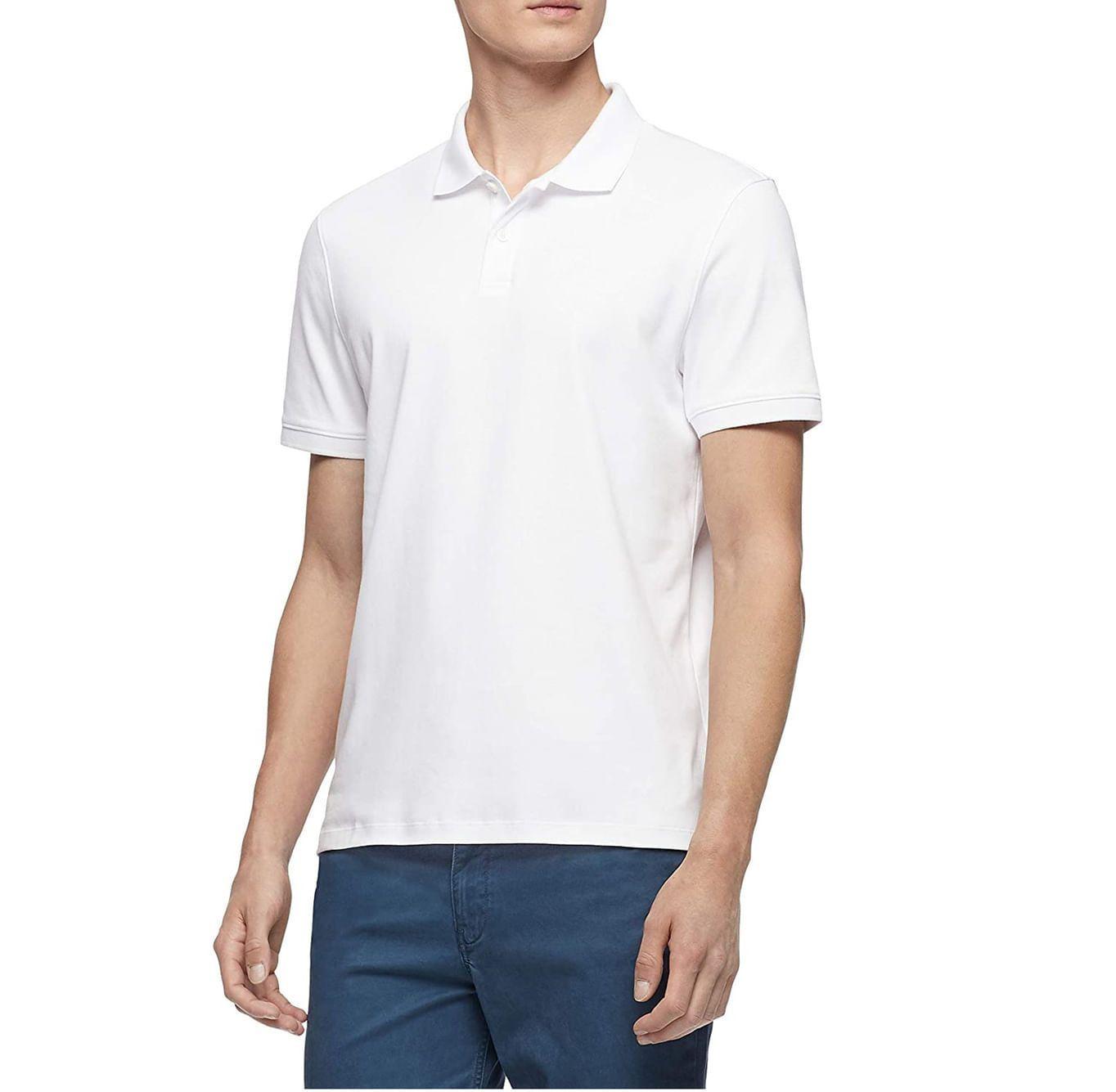Polo Liquid Touch Interlock Blanco Calvin Klein-0