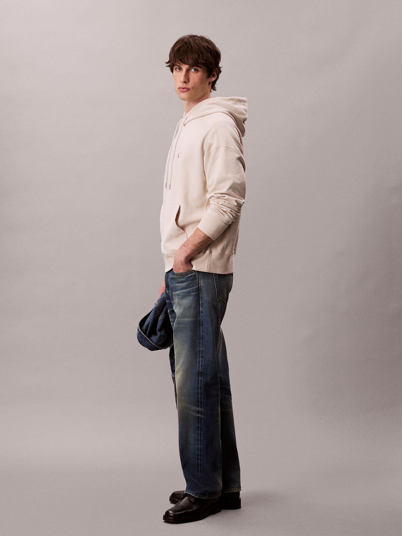 Polerón de Gorro Bordado Monograma Beige Calvin Klein-2