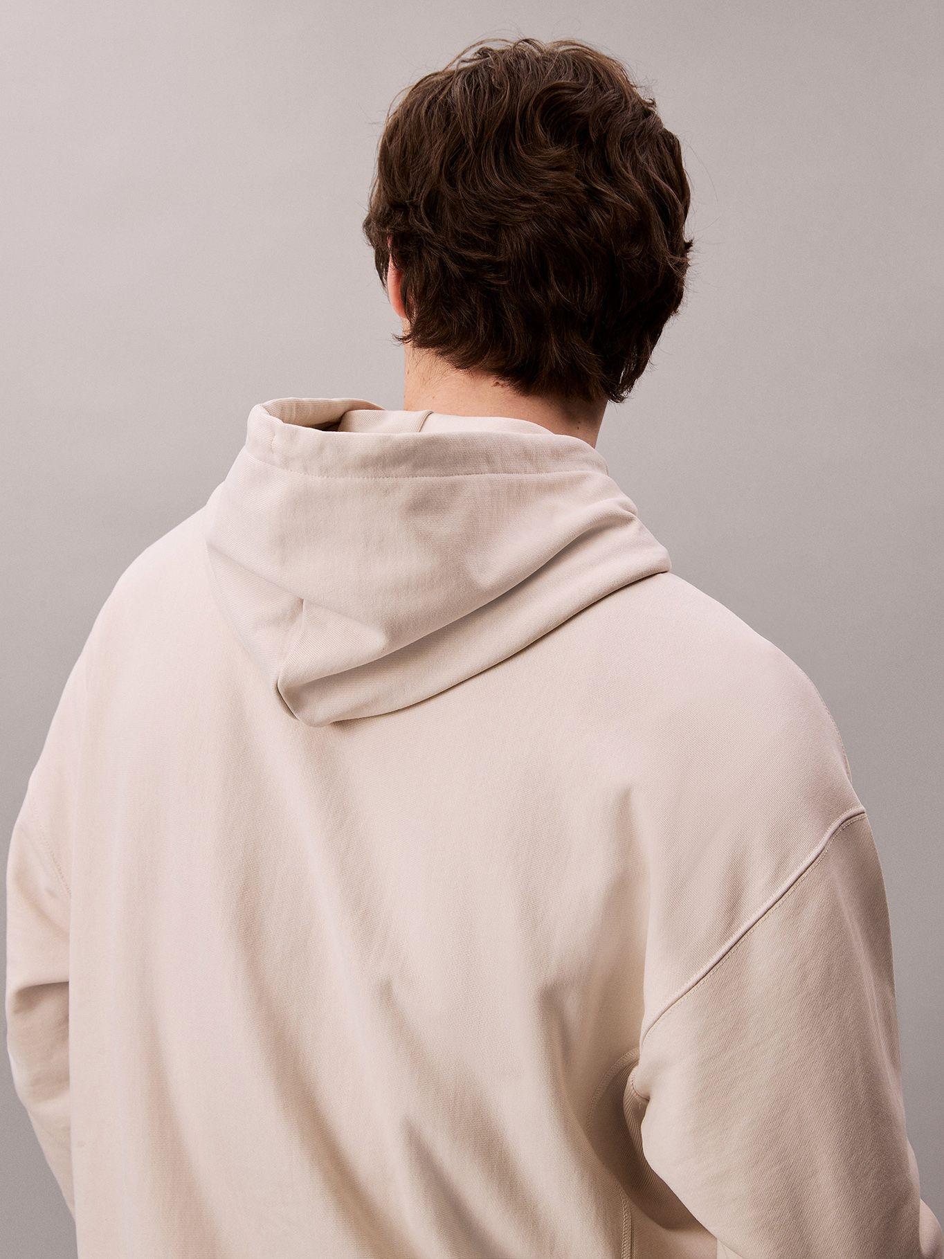 Polerón de Gorro Bordado Monograma Beige Calvin Klein-3