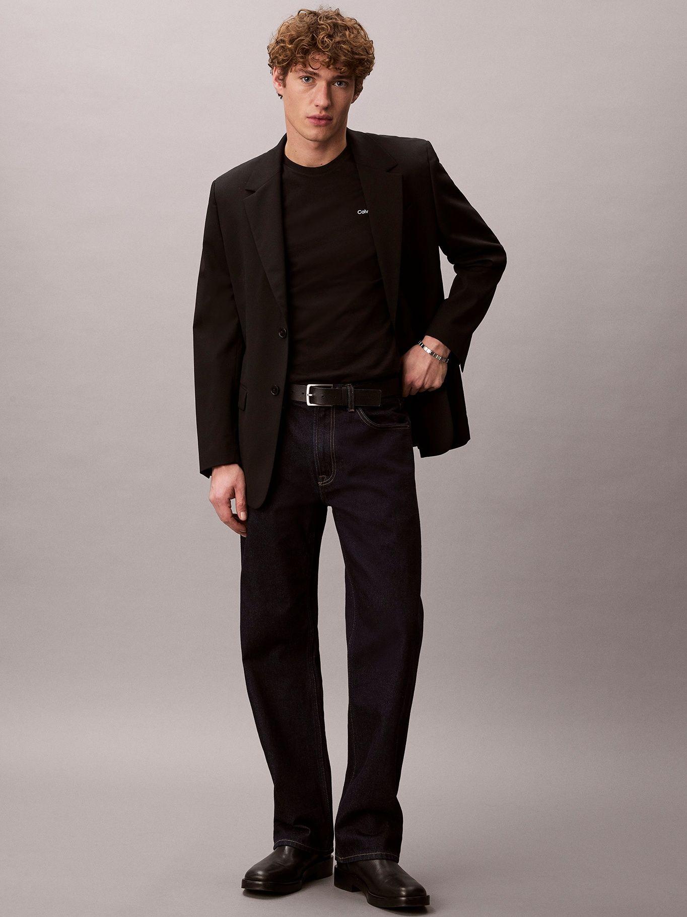 Polera con Micro Logo Negro Calvin Klein-4