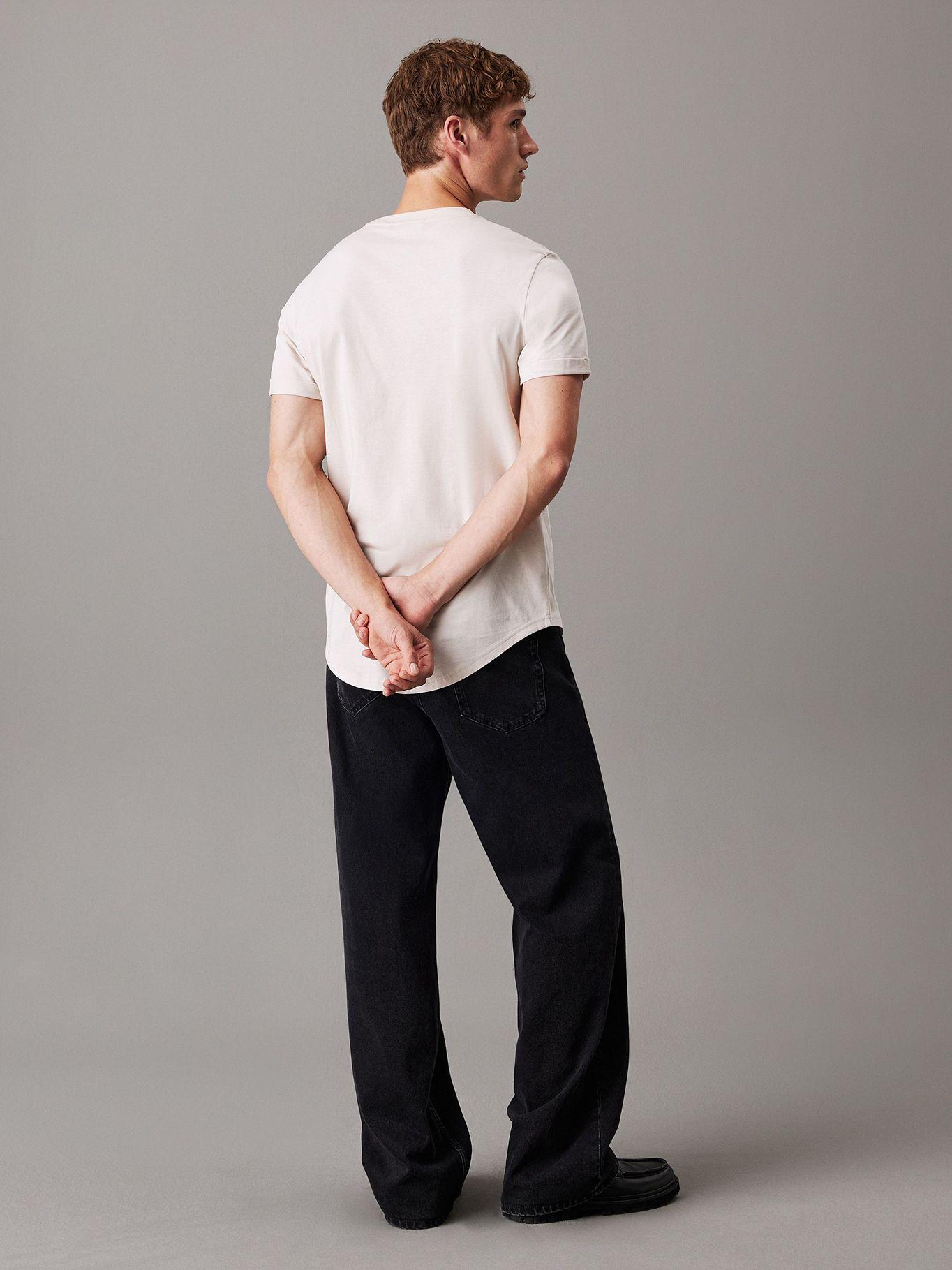 Polera de algodón con insignia Blanco Calvin Klein-2