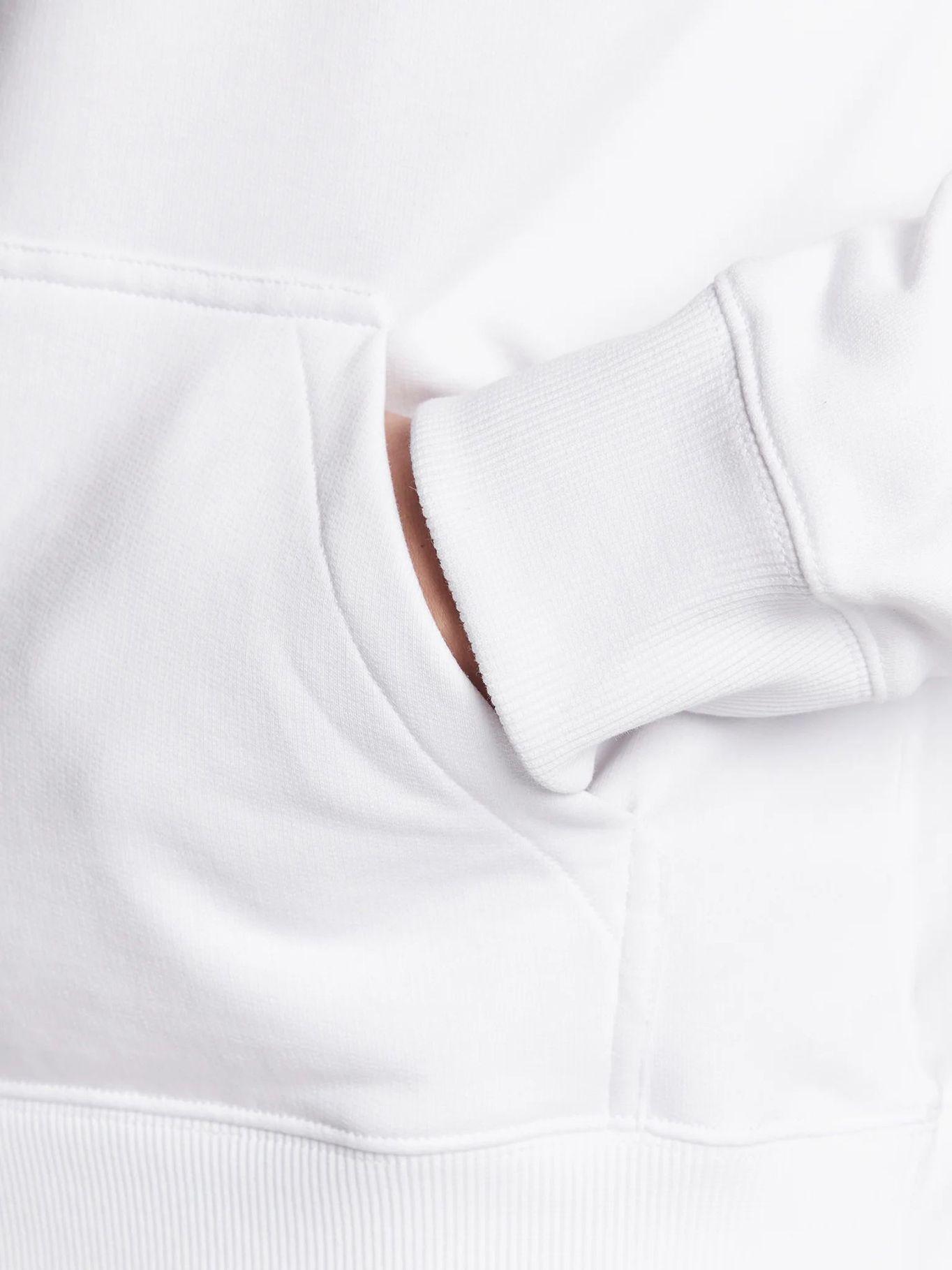 Sudadera de algodón orgánico con capucha y monograma Blanco Calvin Klein-4