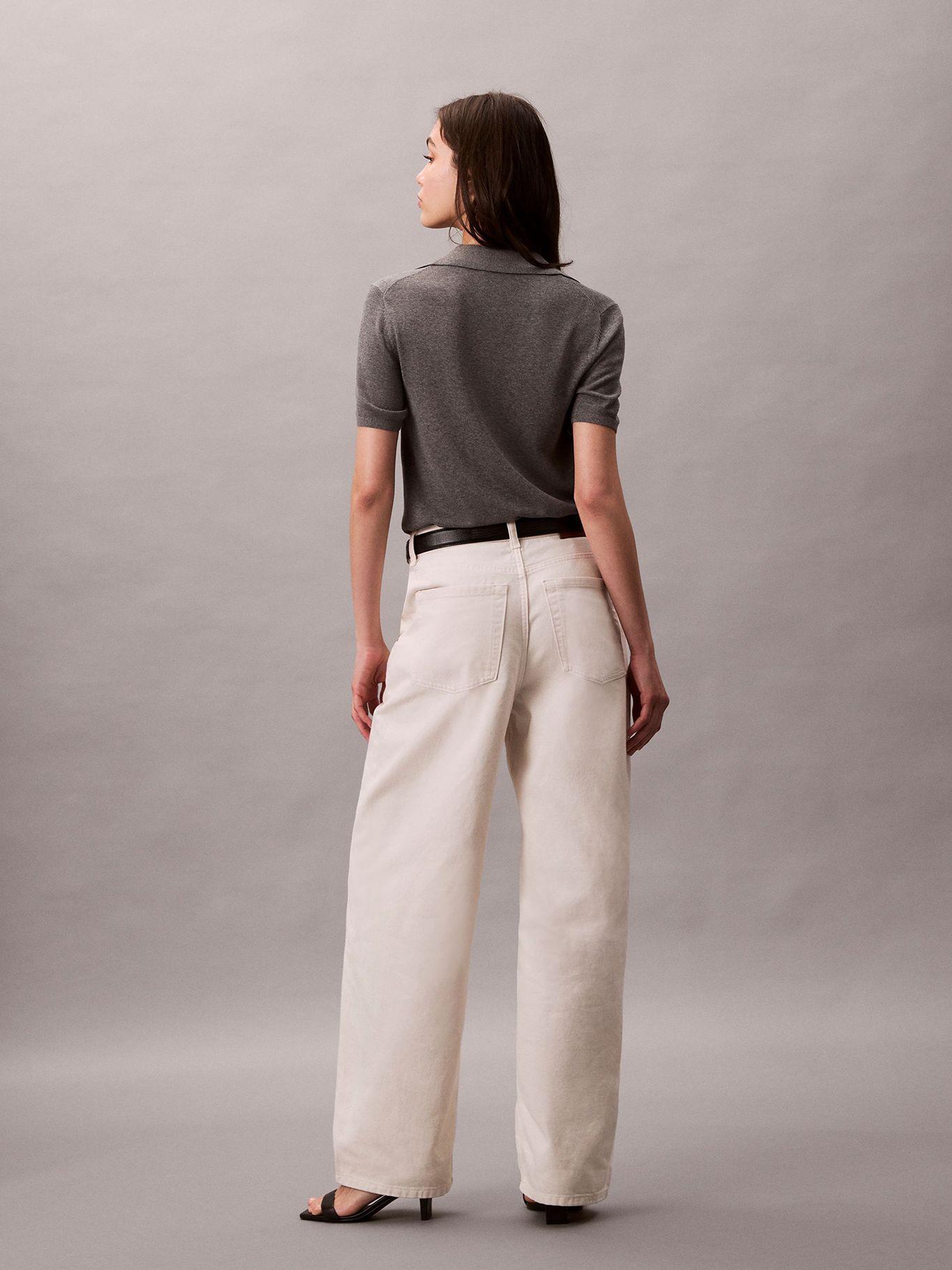 Pantalón Barrel Soft Bone Beige Calvin Klein-1