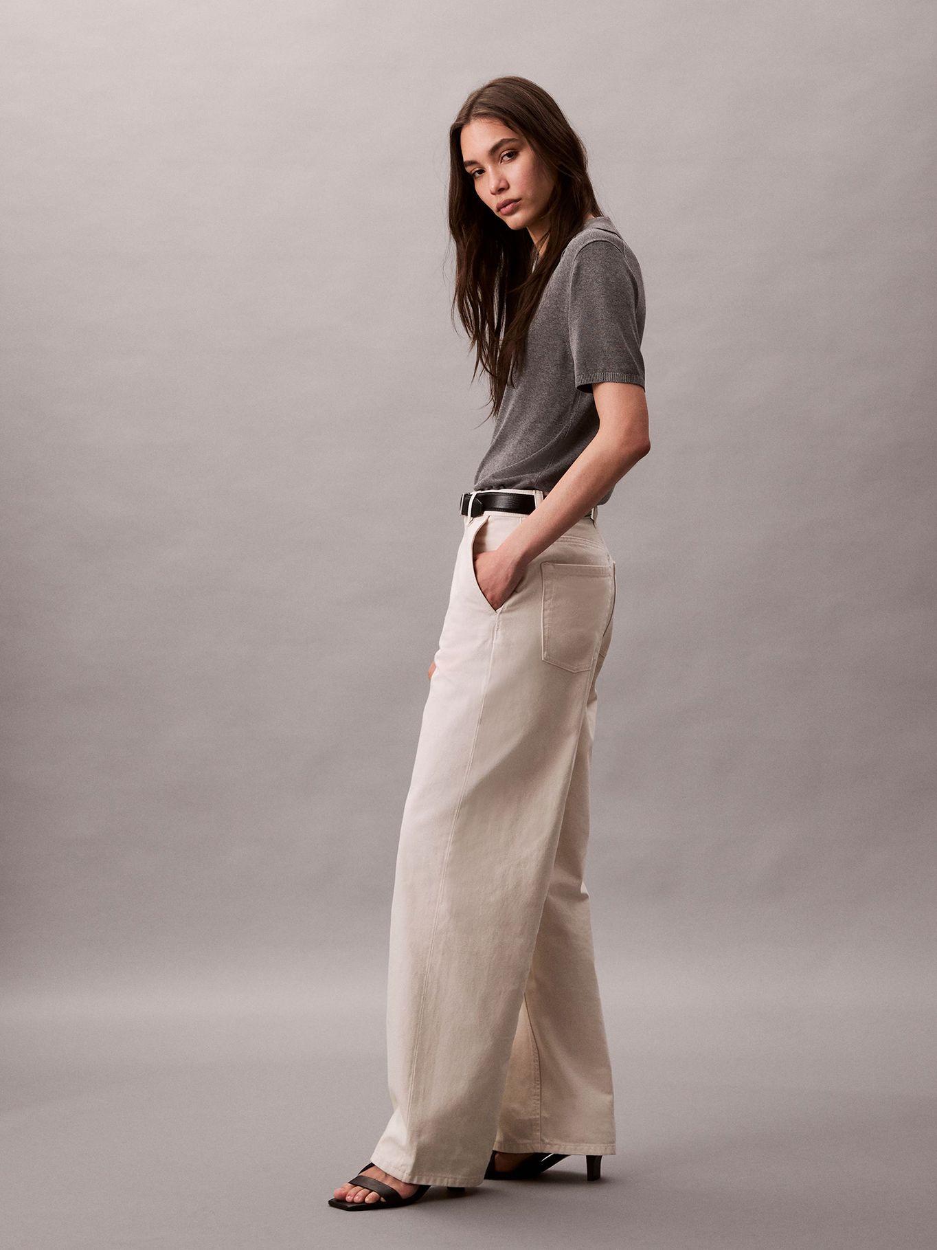 Pantalón Barrel Soft Bone Beige Calvin Klein-2