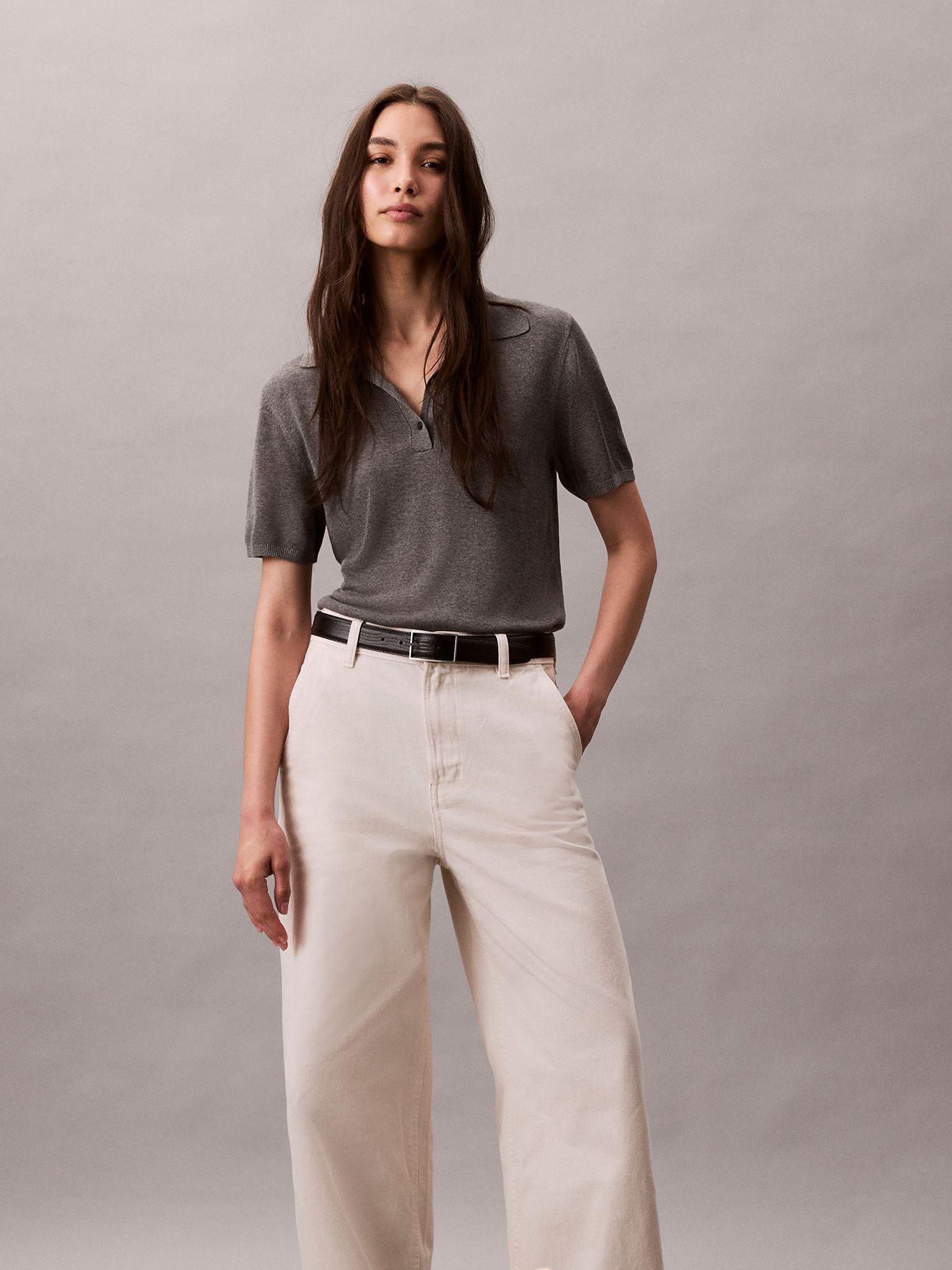 Pantalón Barrel Soft Bone Beige Calvin Klein-4