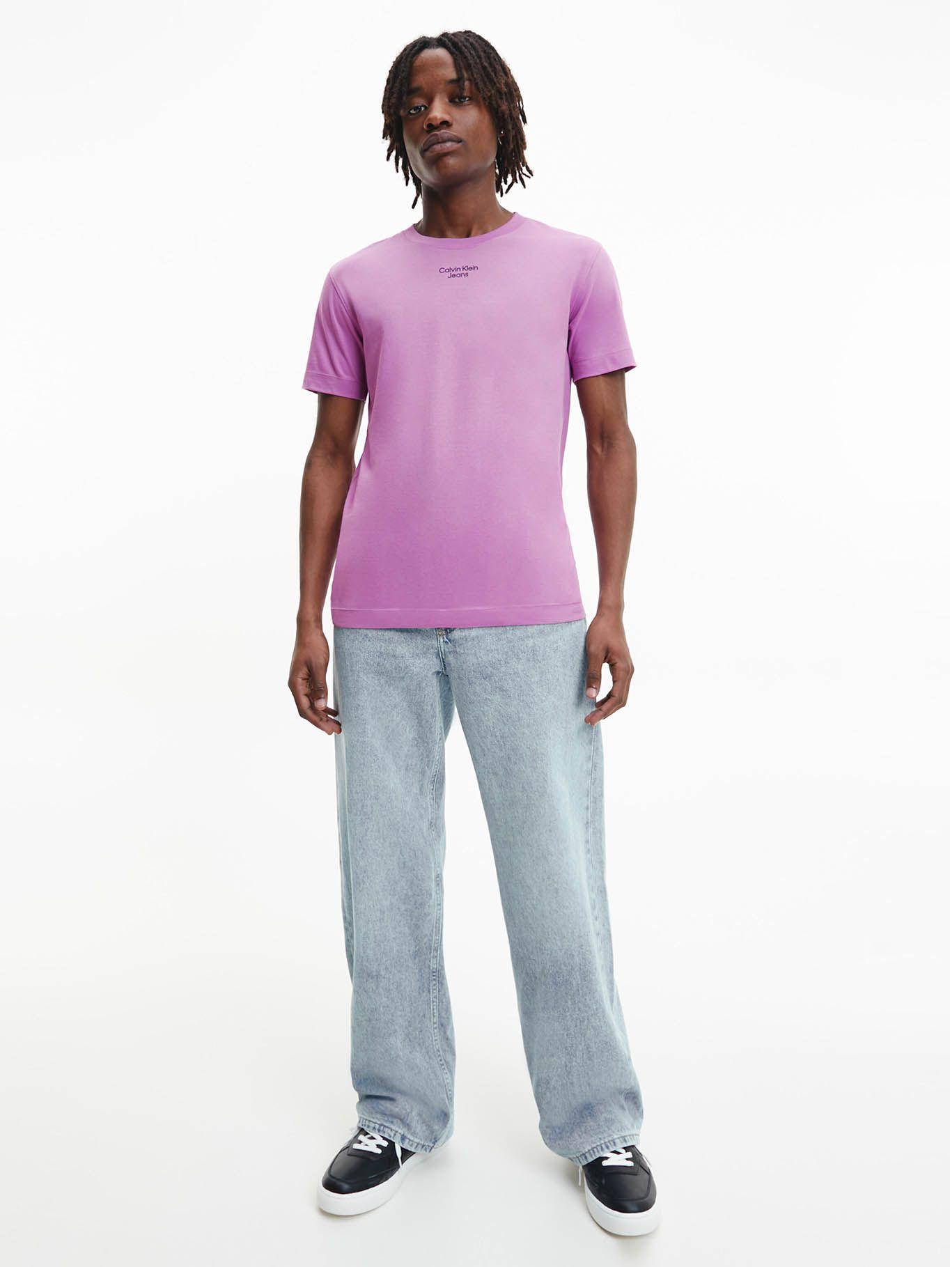 Camiseta slim de algodón orgánico Violeta Calvin Klein J30J320595-VDR-1