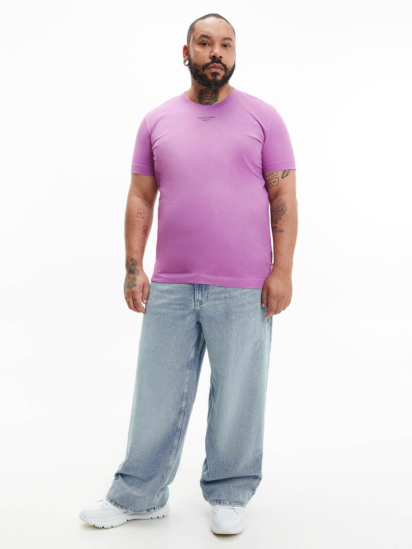 Camiseta slim de algodón orgánico Violeta Calvin Klein J30J320595-VDR-4