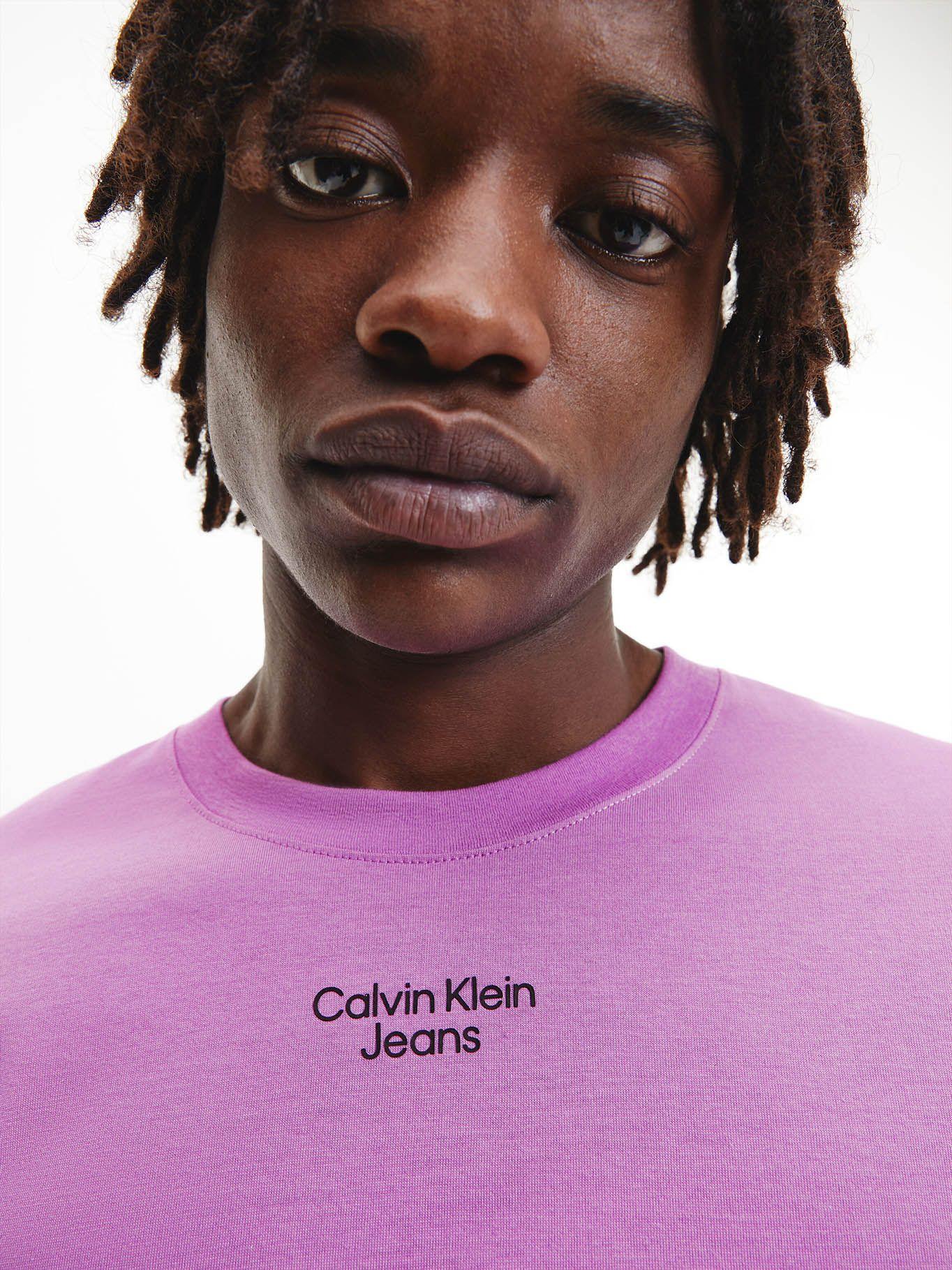 Camiseta slim de algodón orgánico Violeta Calvin Klein J30J320595-VDR-3