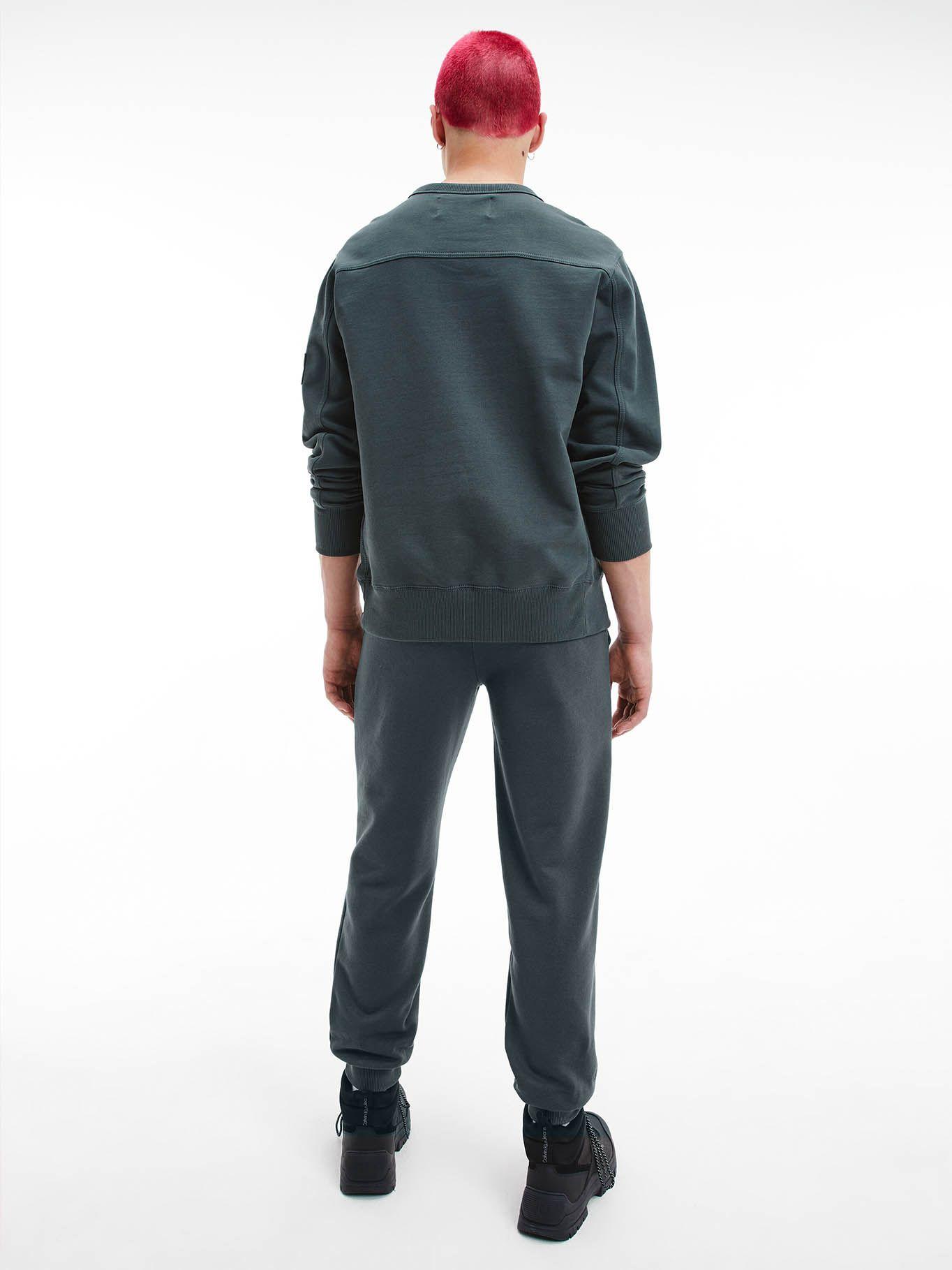 Sudadera con insignia de monograma Verde Calvin Klein J30J314035-L7E-2