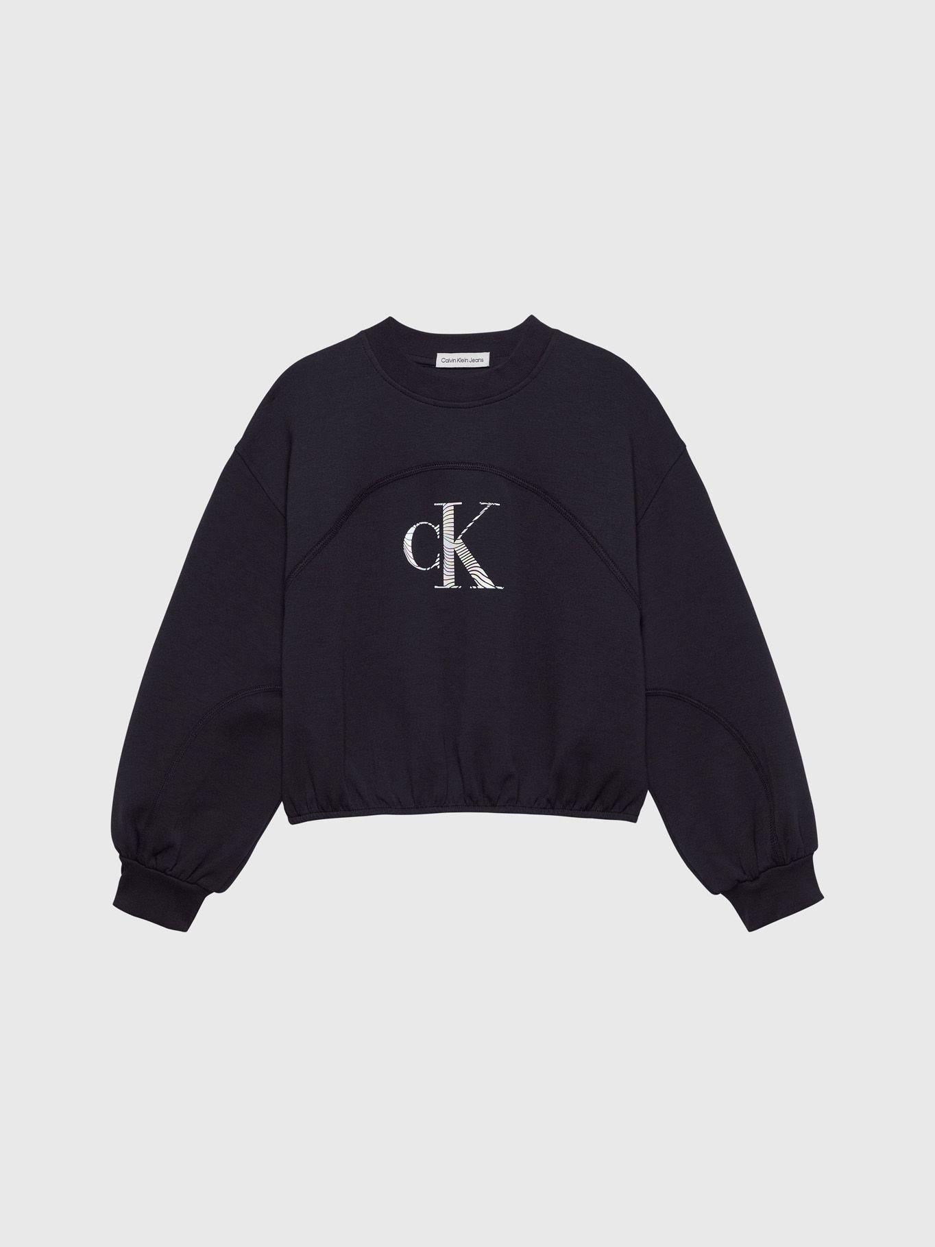 Polerón Niña Iridescent Negro Calvin Klein-4