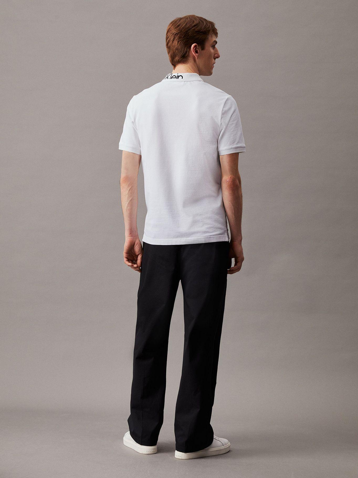 Polo Stretch Embroid Logo Blanco Calvin Klein-2