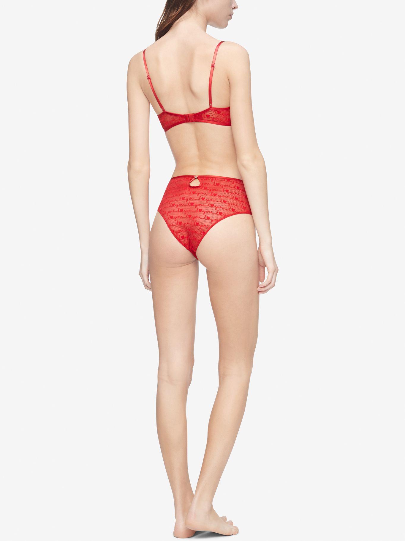 Bralette I Heart You Rojo Calvin Klein-1
