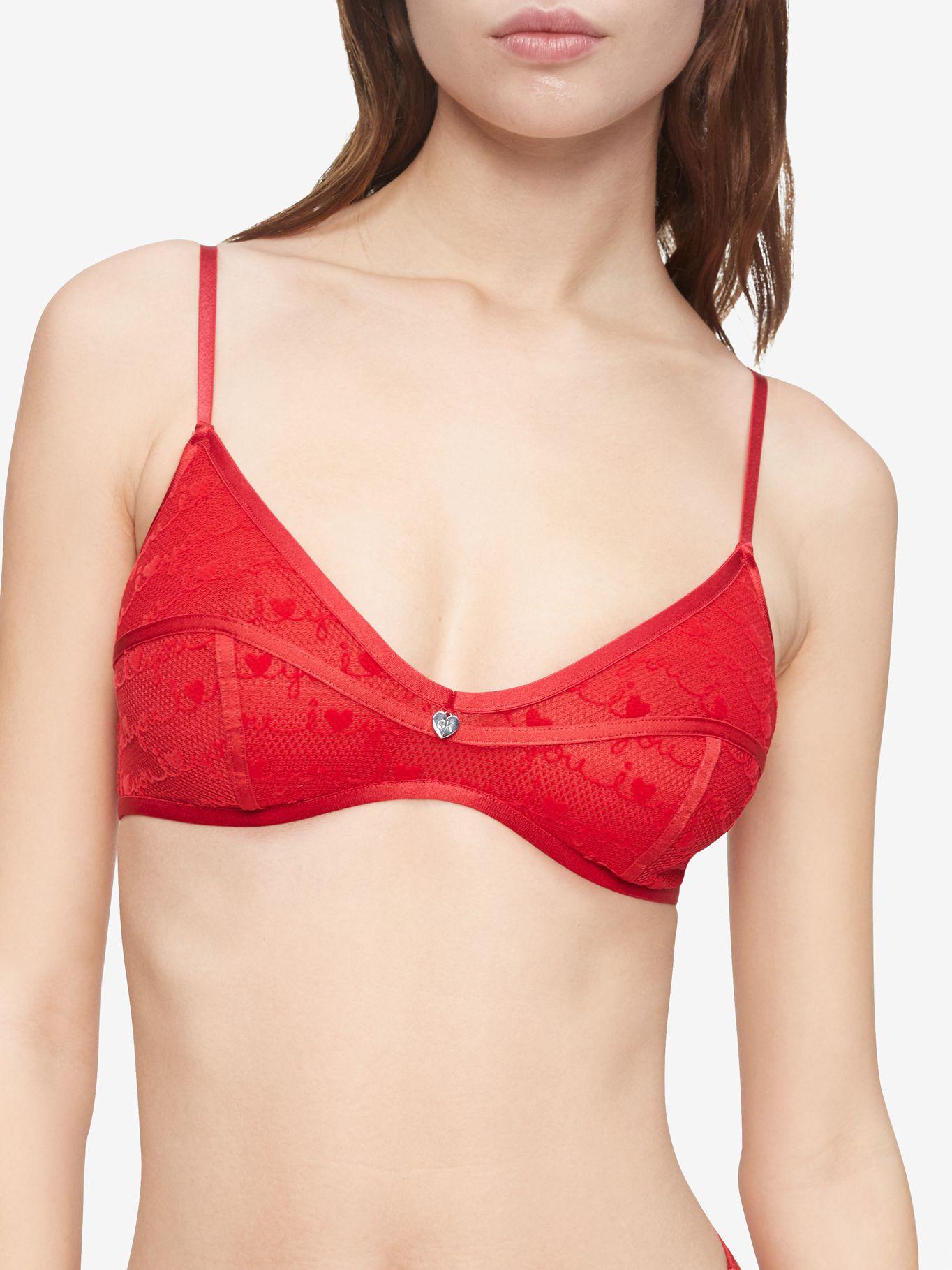 Bralette I Heart You Rojo Calvin Klein-0