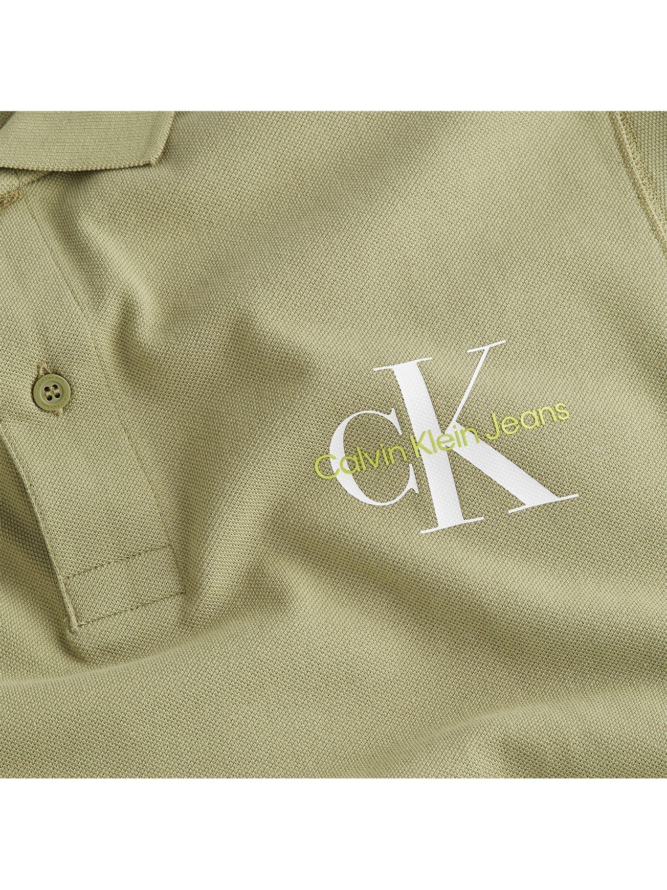 Polo Monogram Logo Verde Calvin Klein-1