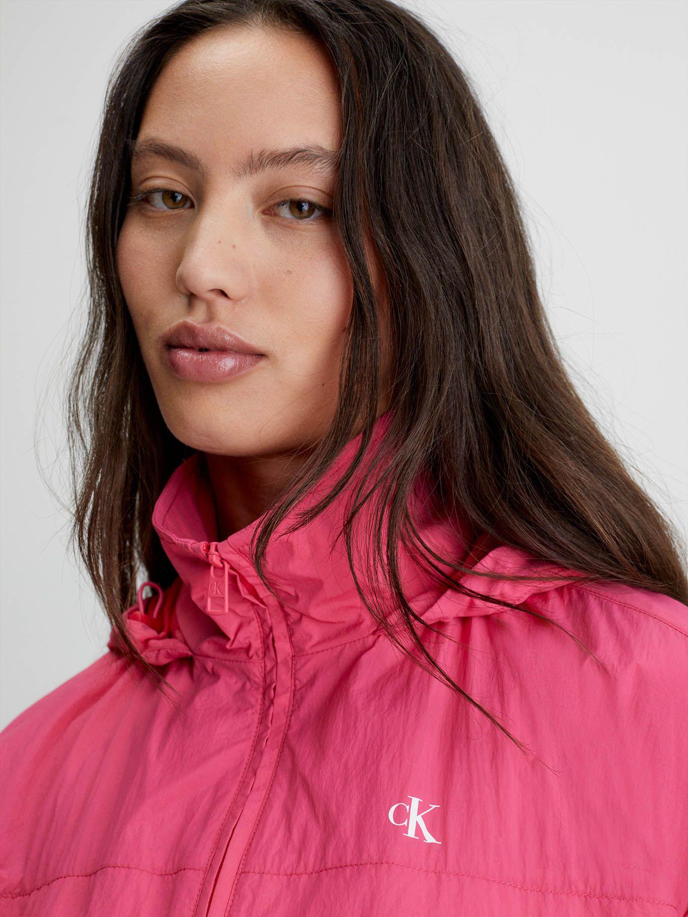 Cortavientos reciclado con capucha Rosado Calvin Klein-3