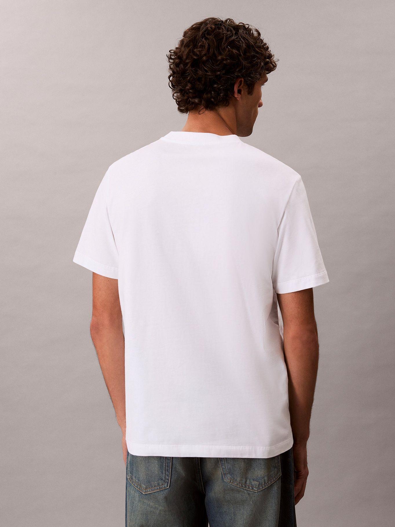 Polera con Logo en Relieve Blanco Calvin Klein-2