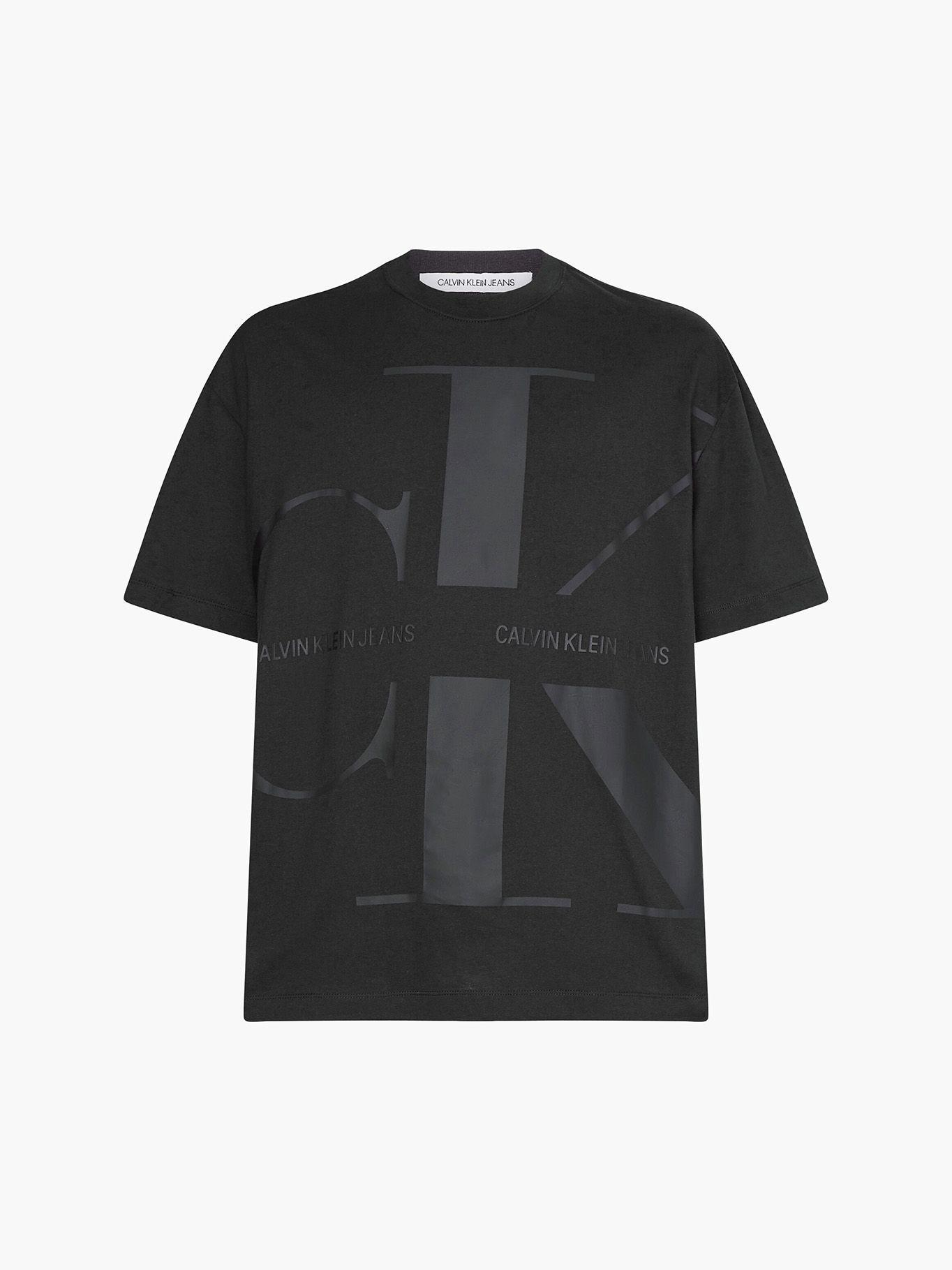 Polera Bold Monogram Oversized Negro Calvin Klein-4