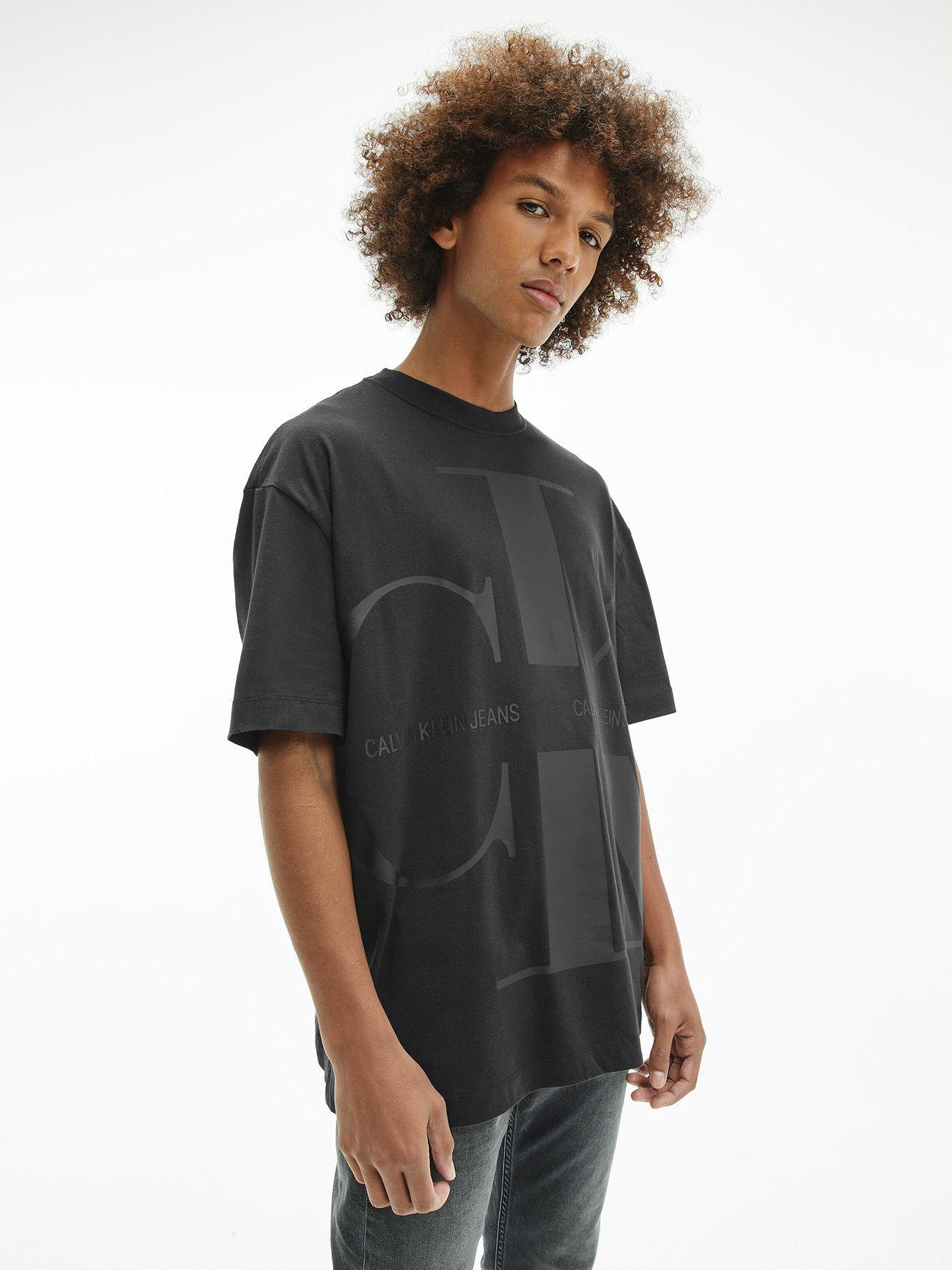 Polera Bold Monogram Oversized Negro Calvin Klein-0