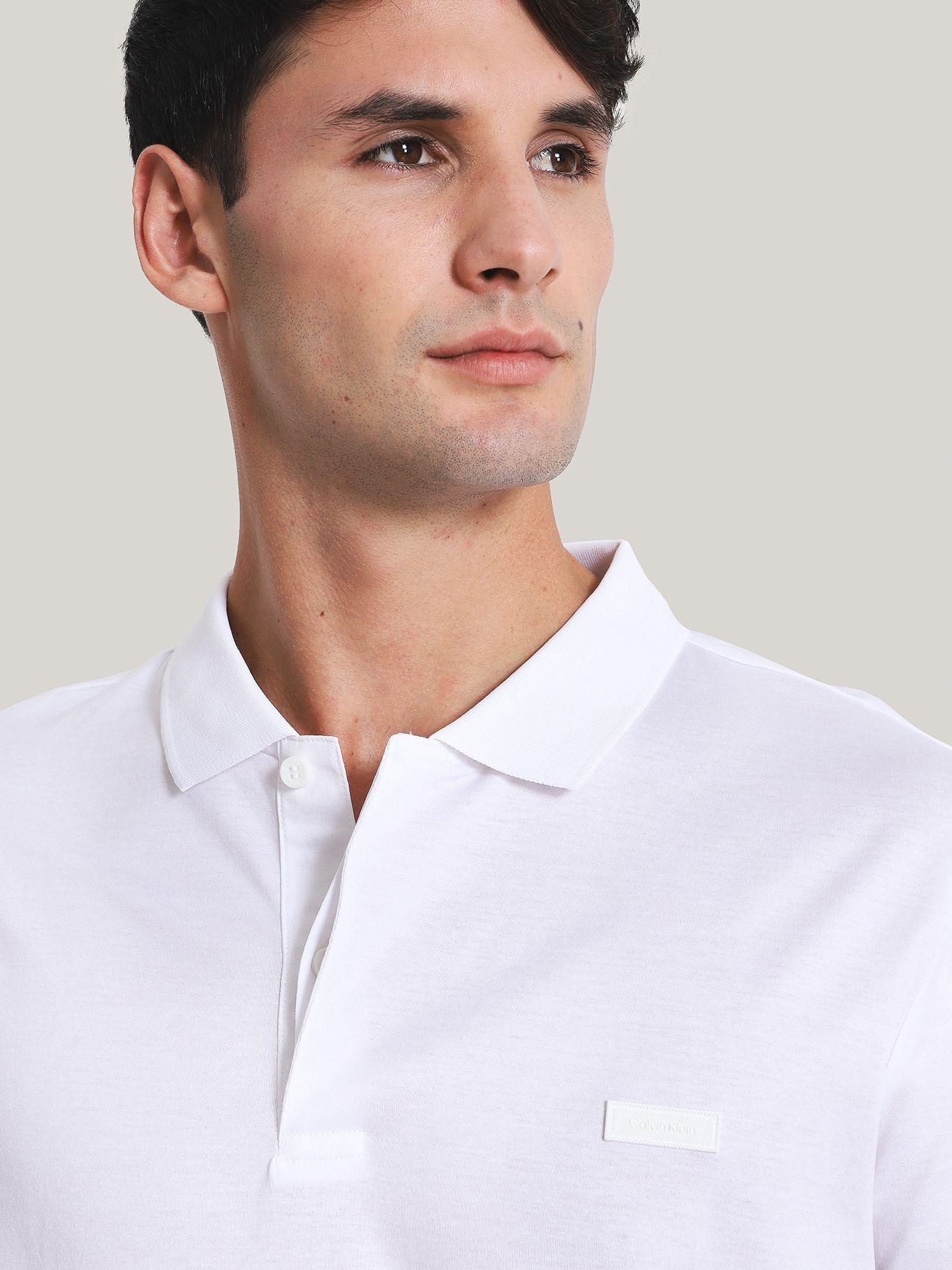 Polo Mercerized Cotton Blanco Calvin Klein-3