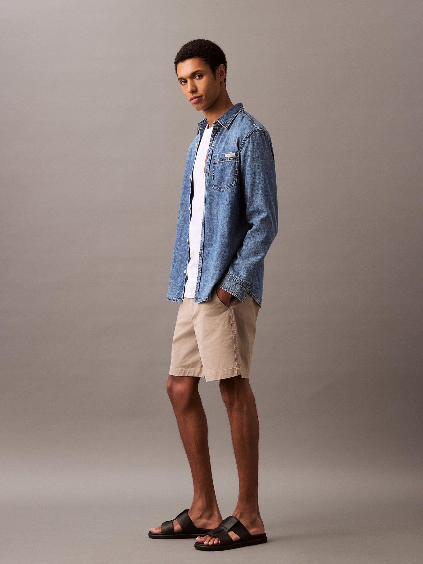 Short Slim de Algodón Beige Calvin Klein-3