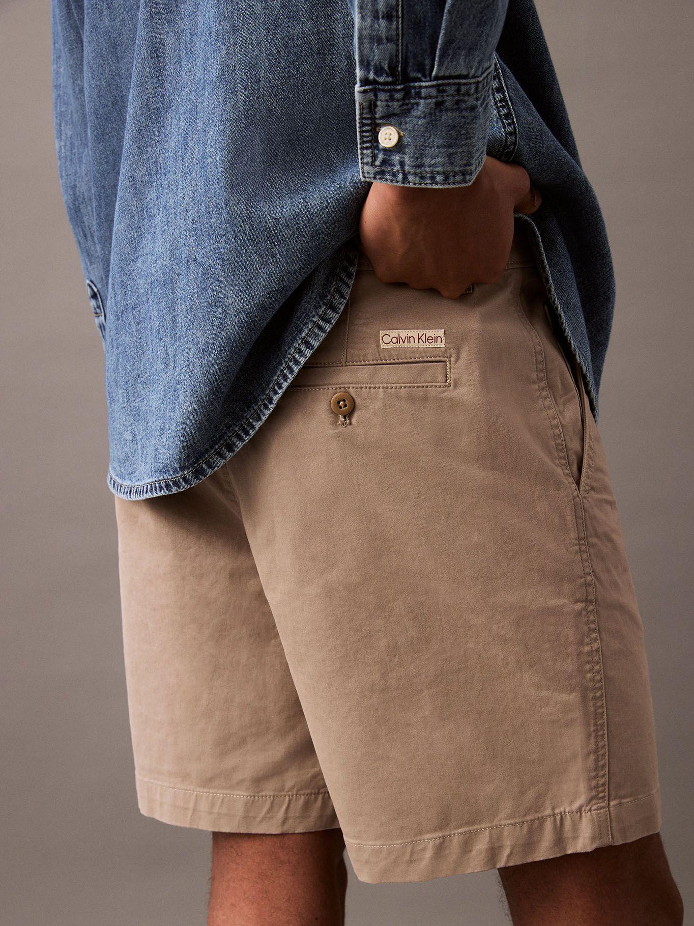 Short Slim de Algodón Beige Calvin Klein-4