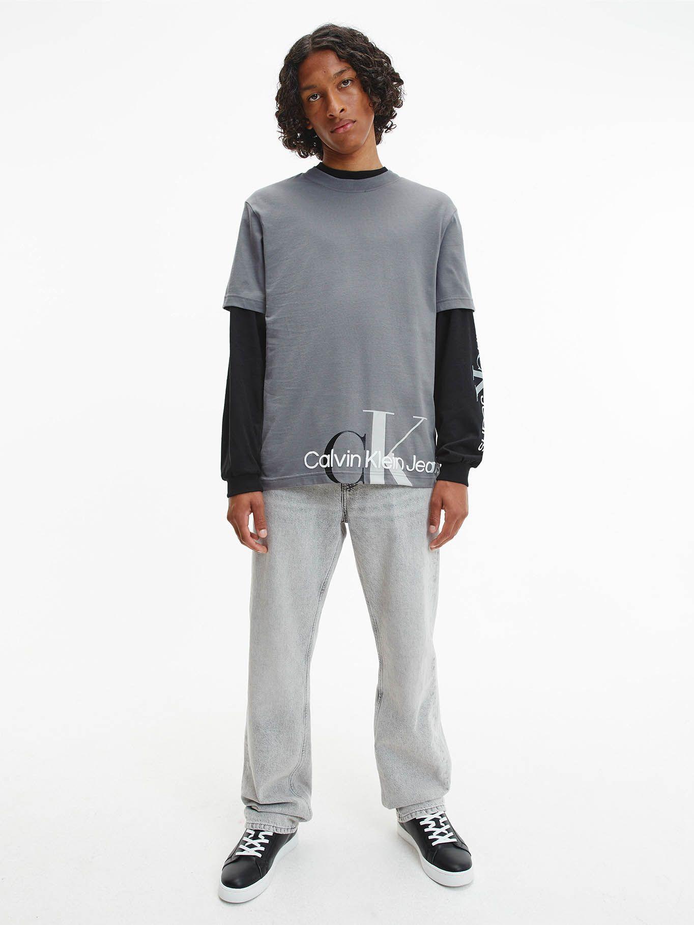 Polera Two Tone Monogram Gris Calvin Klein-1