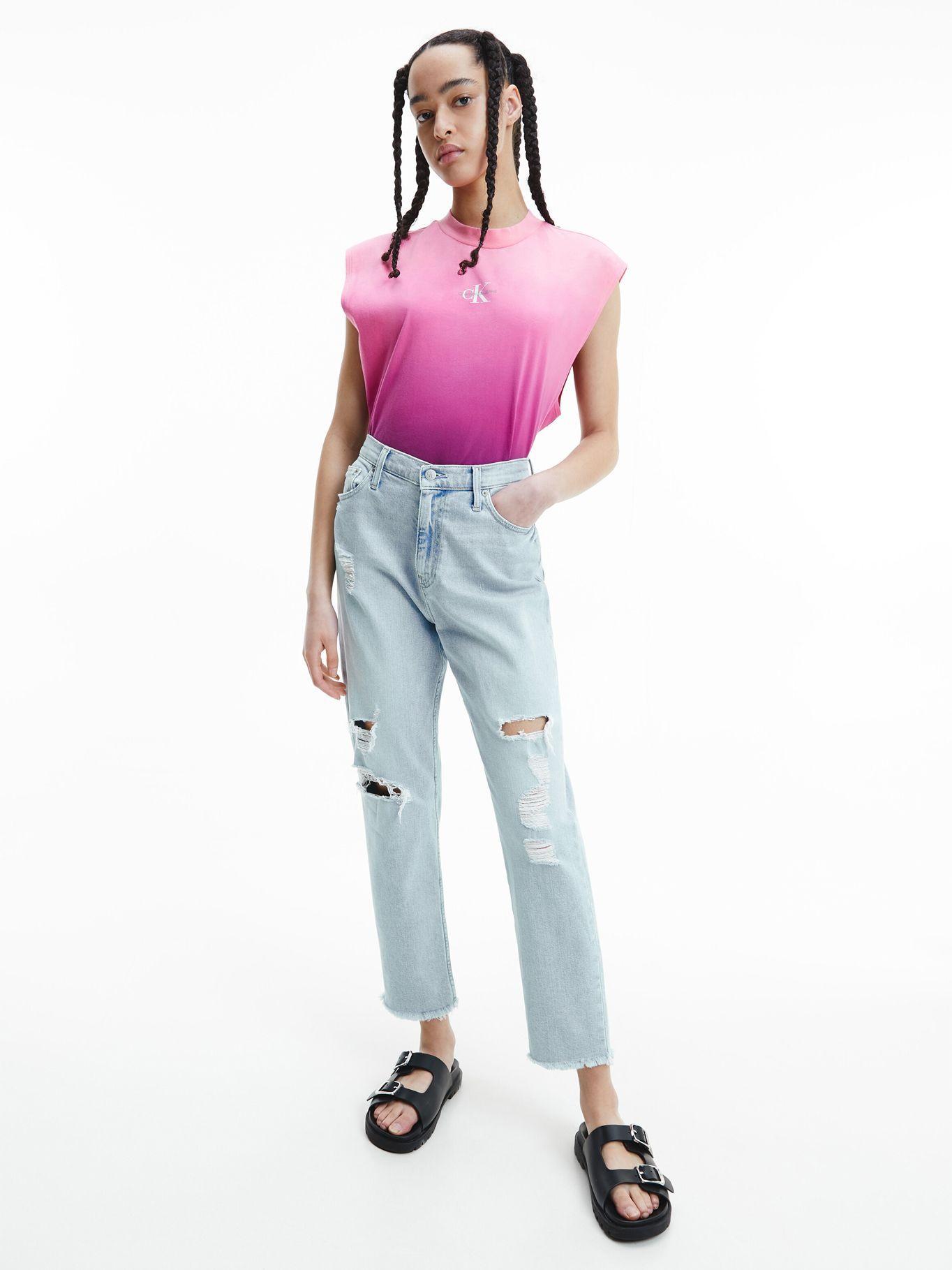 Polera Dip Dye Fucsia Calvin Klein Mujer-0