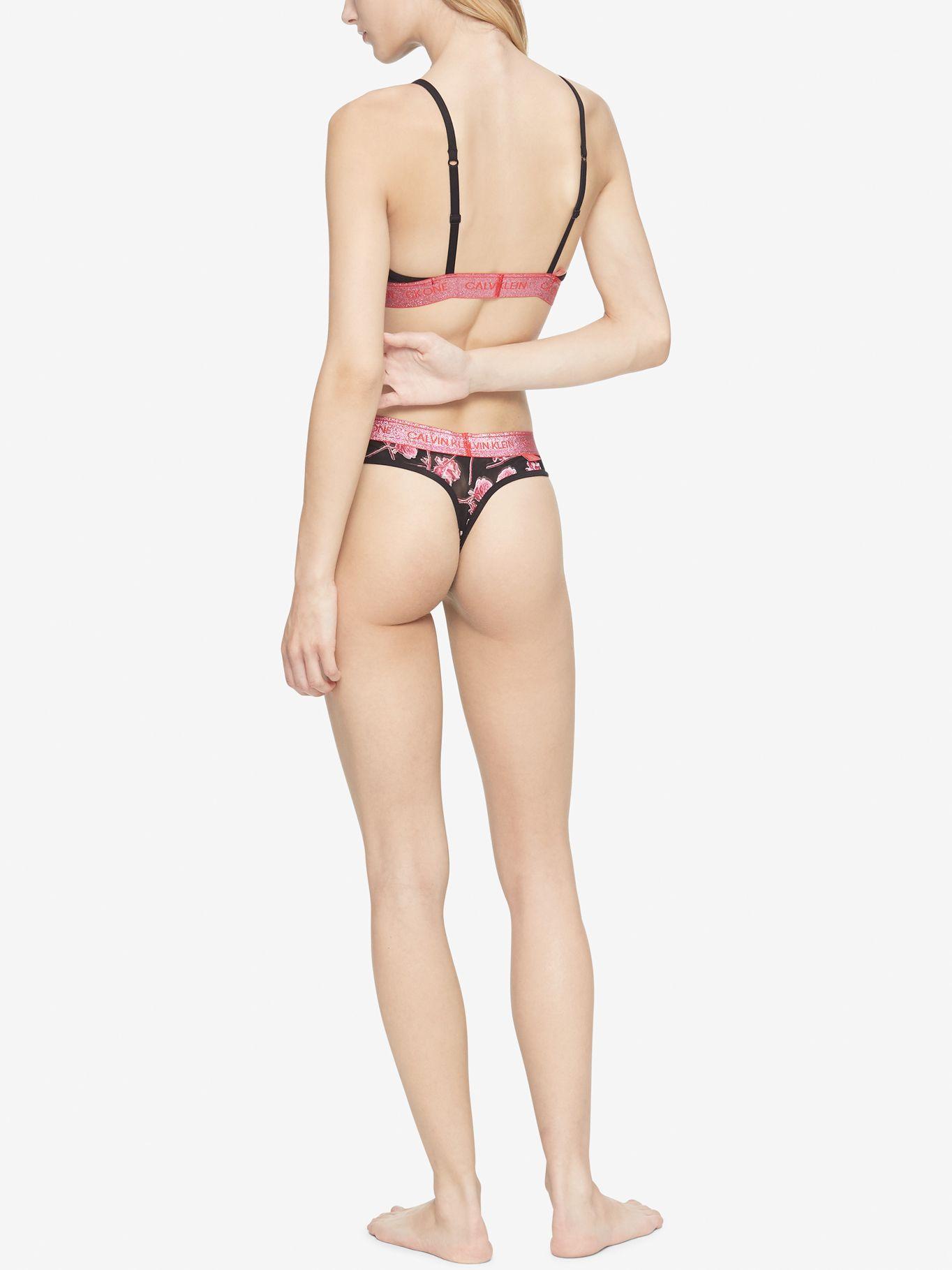 Bralette Glitter Negro Calvin Klein-1