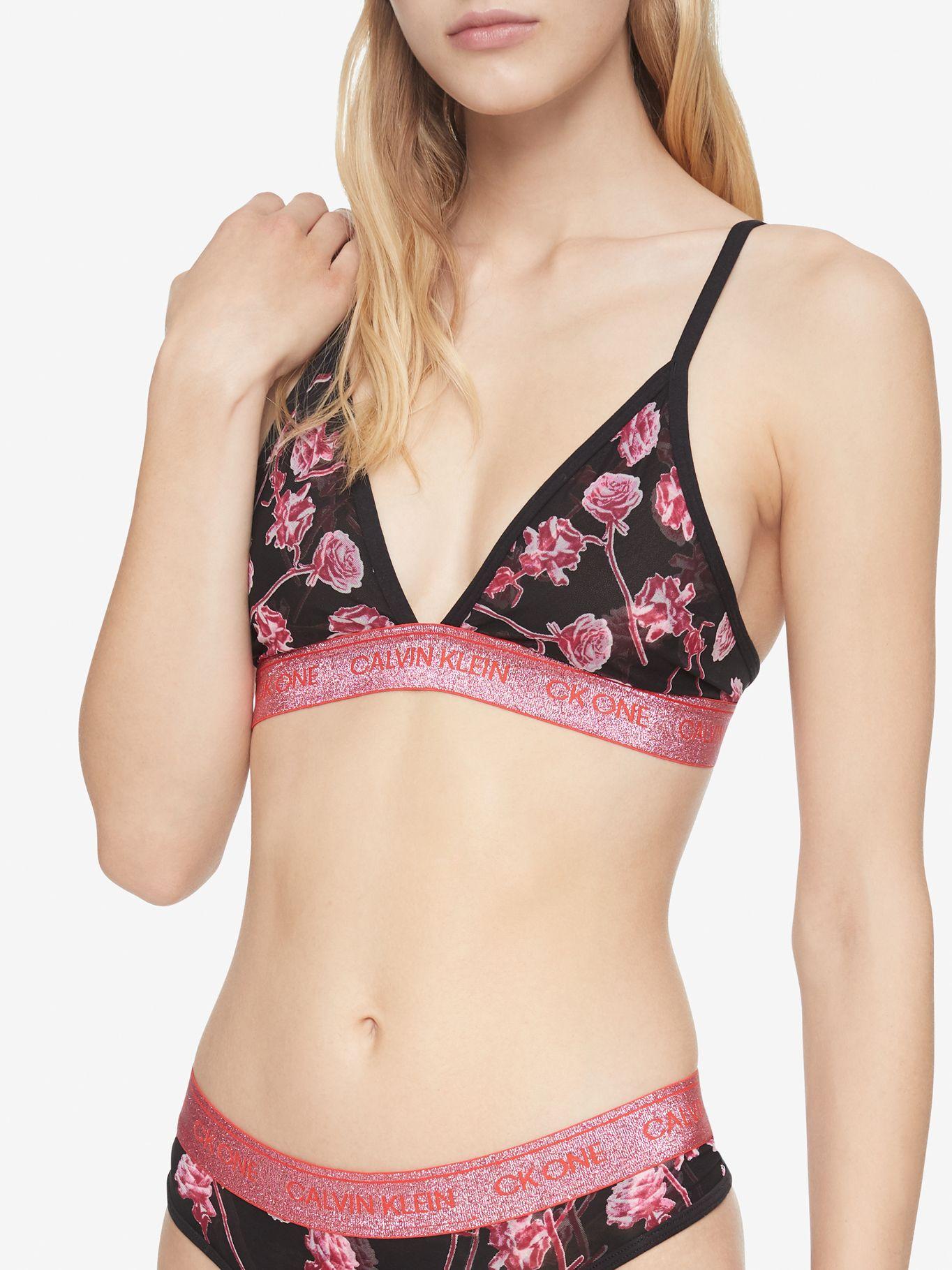 Bralette Glitter Negro Calvin Klein-0